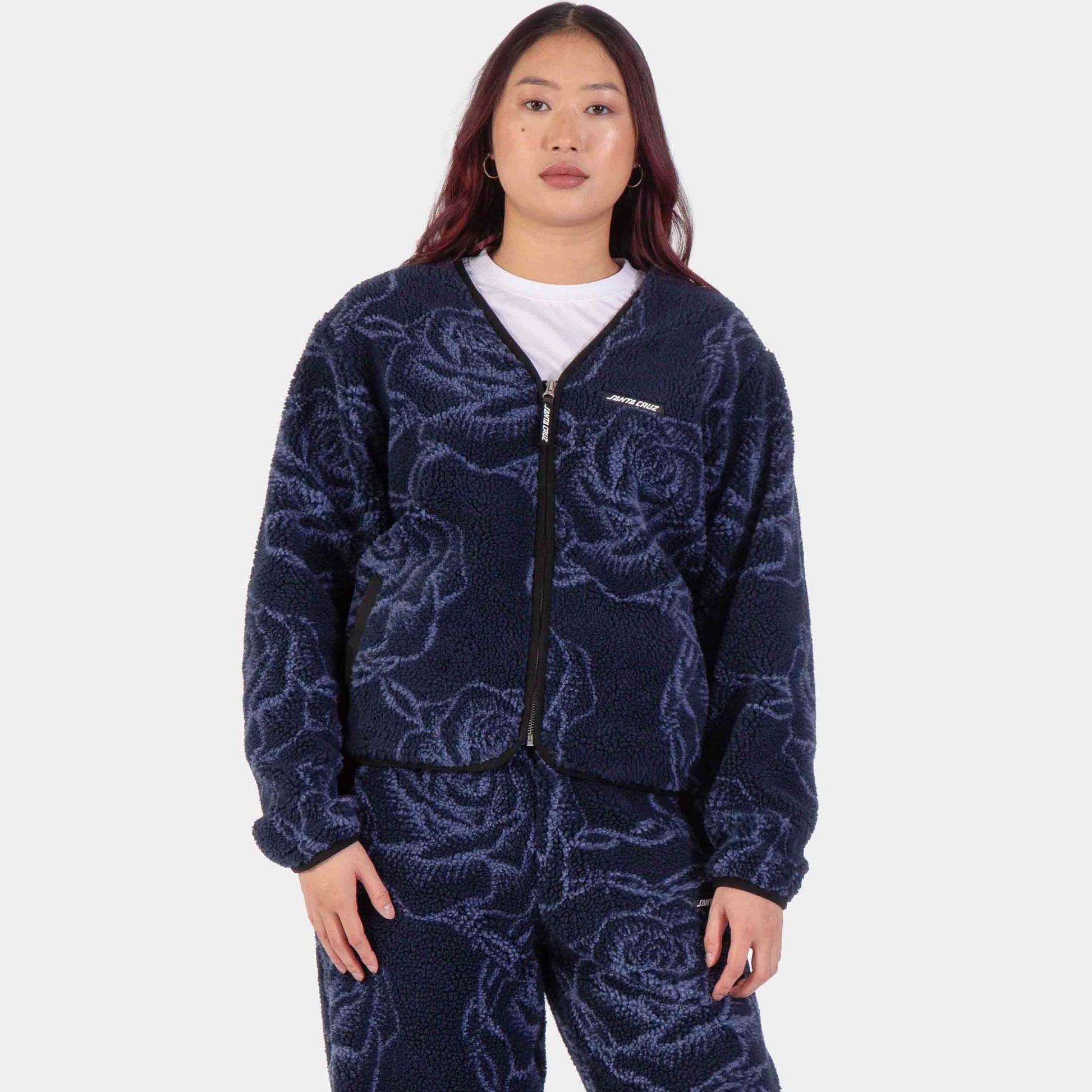 Santa Cruz | Homebody Jacket Navy Roses