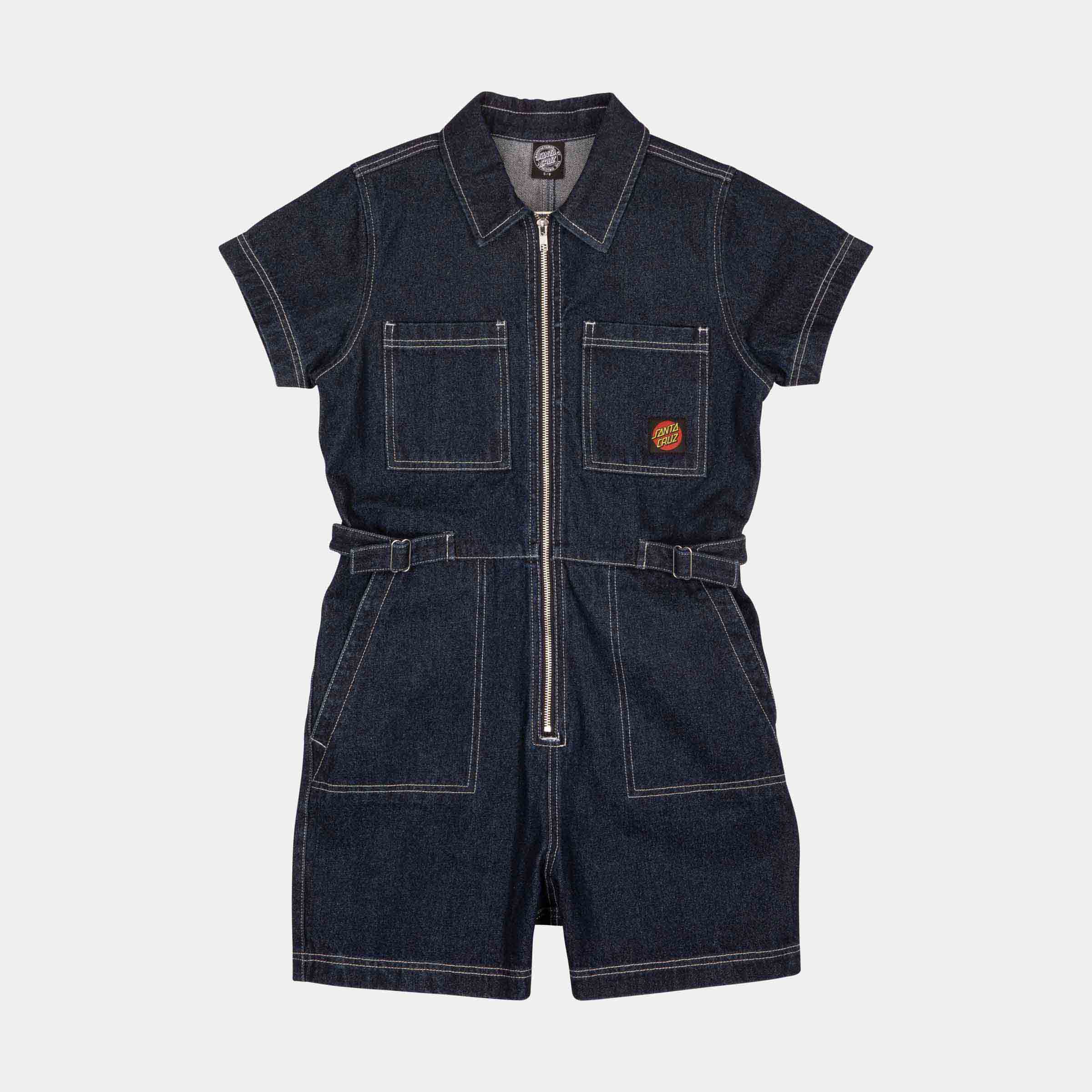 u*9様 houseonthehill jumpsuits Santa Cruz | Line Up Utility Playsuit - Dark Denim – Santa Cruz