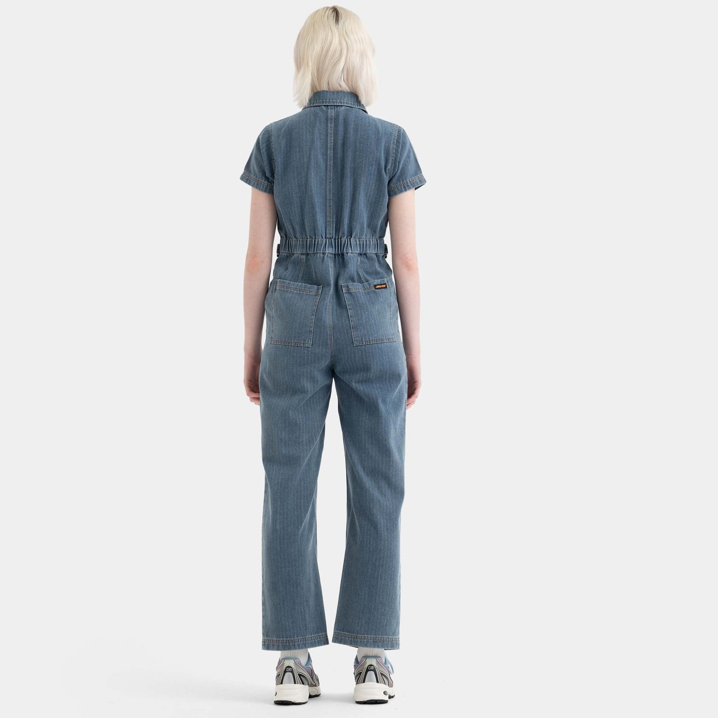 Santa Cruz Skateboards | Line Up Utility Jumpsuit Light Blue Stripe