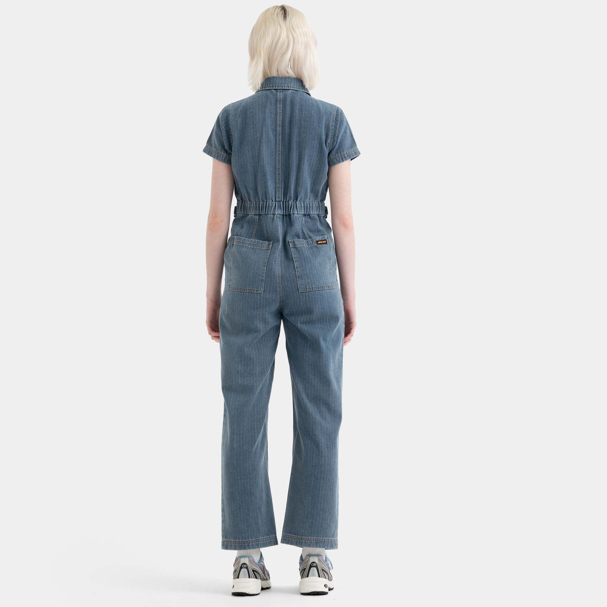 Santa Cruz Skateboards | Line Up Utility Jumpsuit Light Blue Stripe