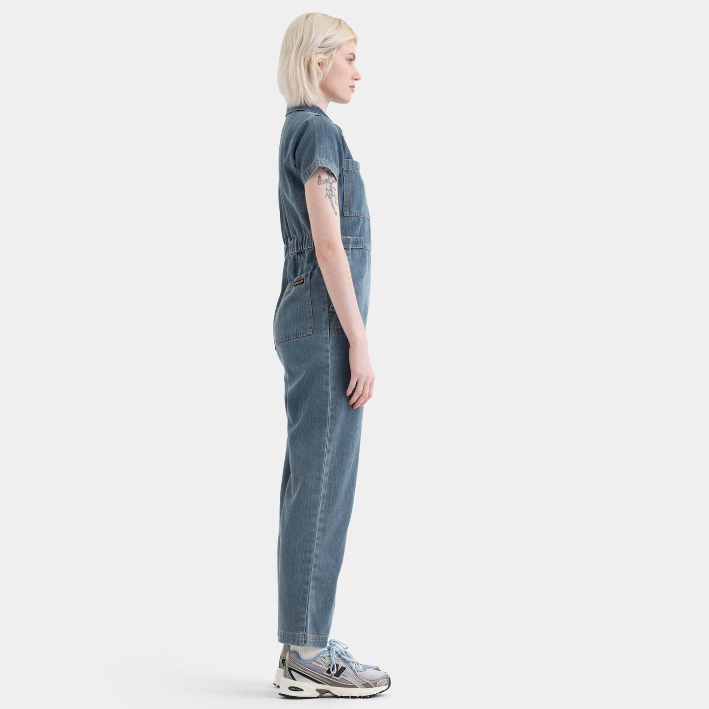 Santa Cruz Skateboards | Line Up Utility Jumpsuit Light Blue Stripe