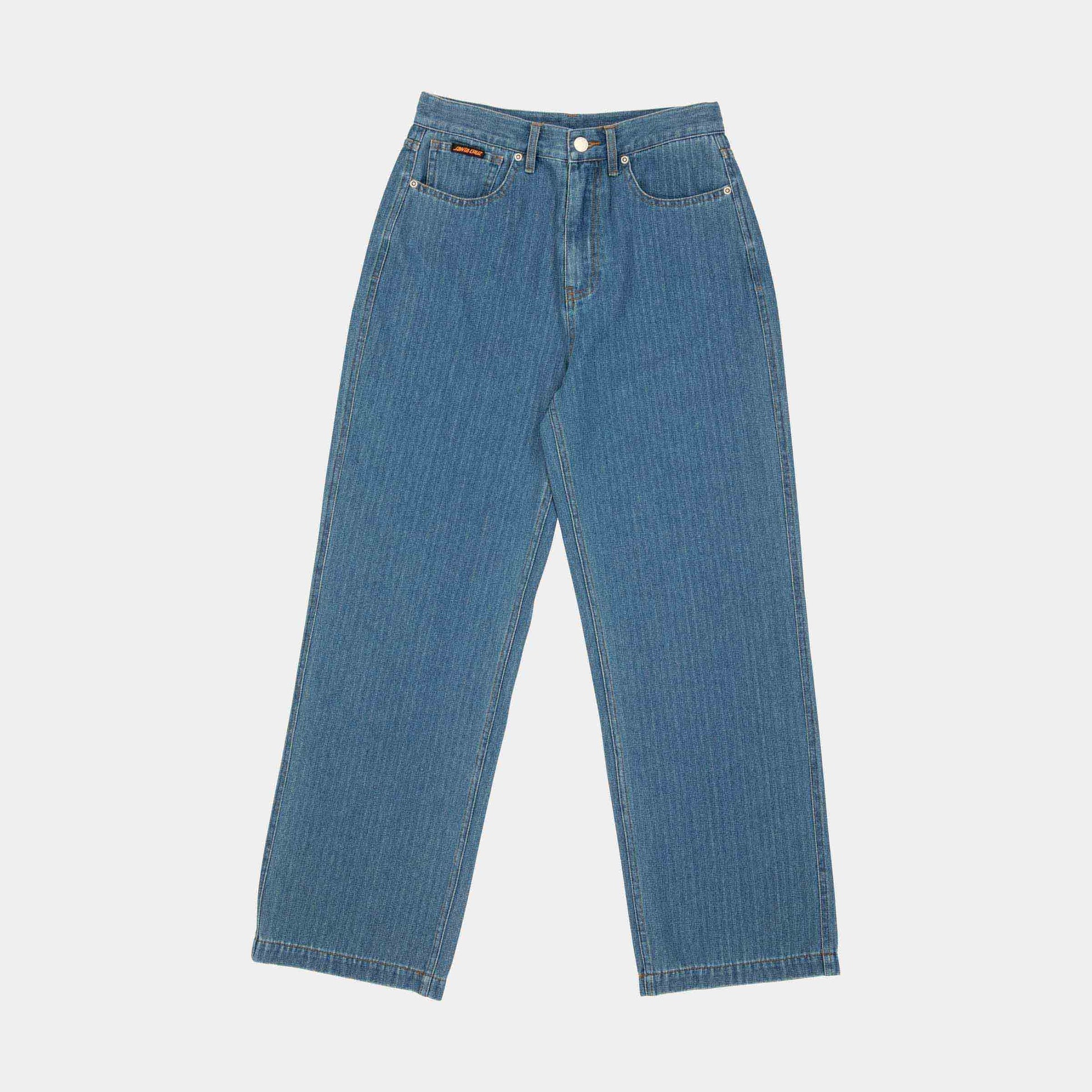 Santa Cruz Skateboards | Classic Baggy Jeans Light Blue Stripe