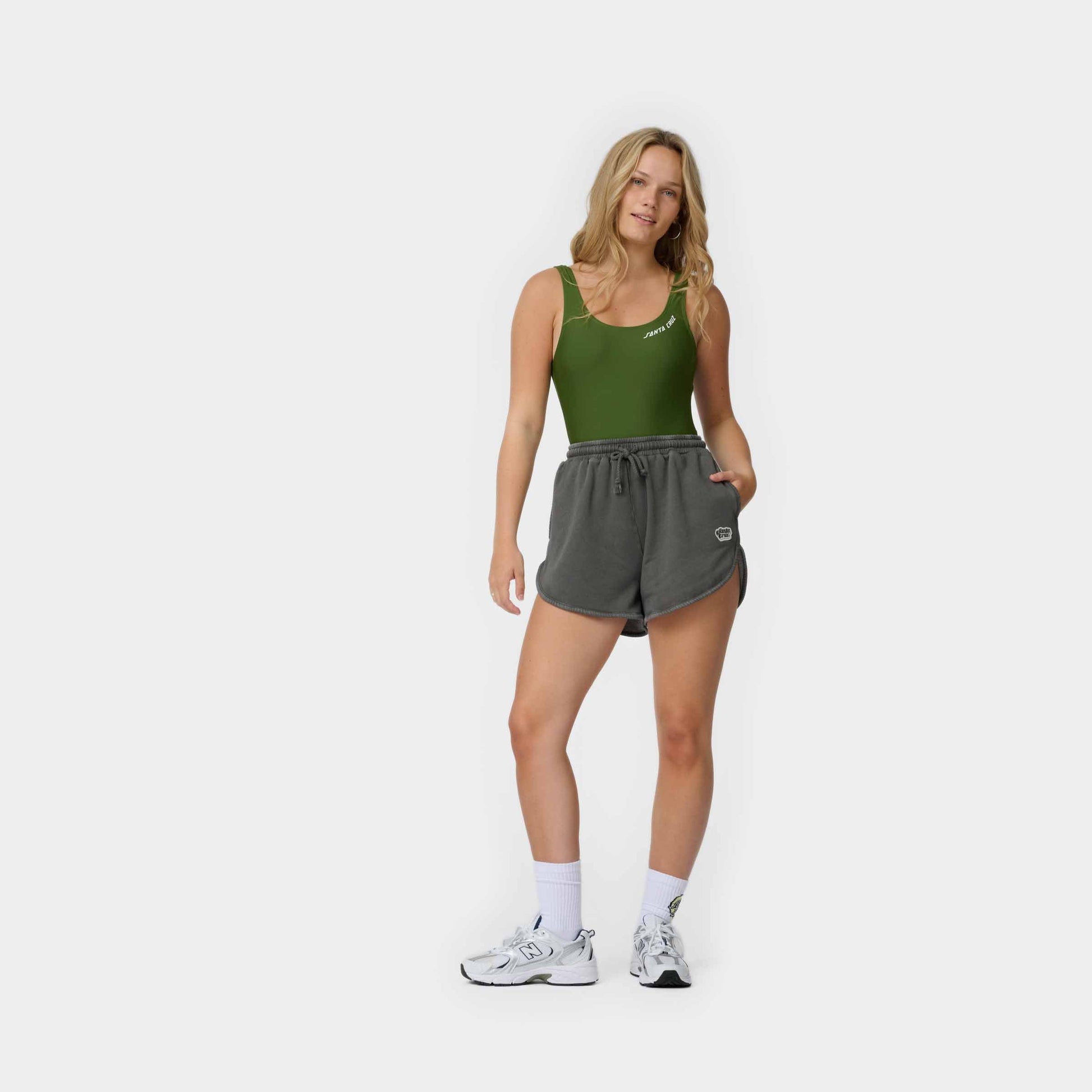 Santa Cruz Groovy Stack Shorts Grey Wash