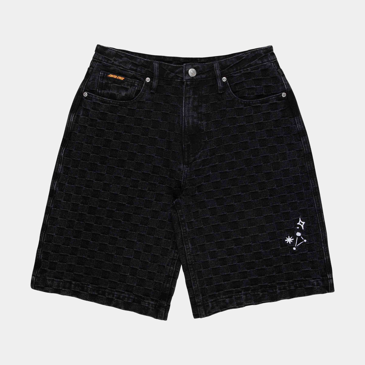 Santa Cruz Split Sun Shorts Black Wash Check