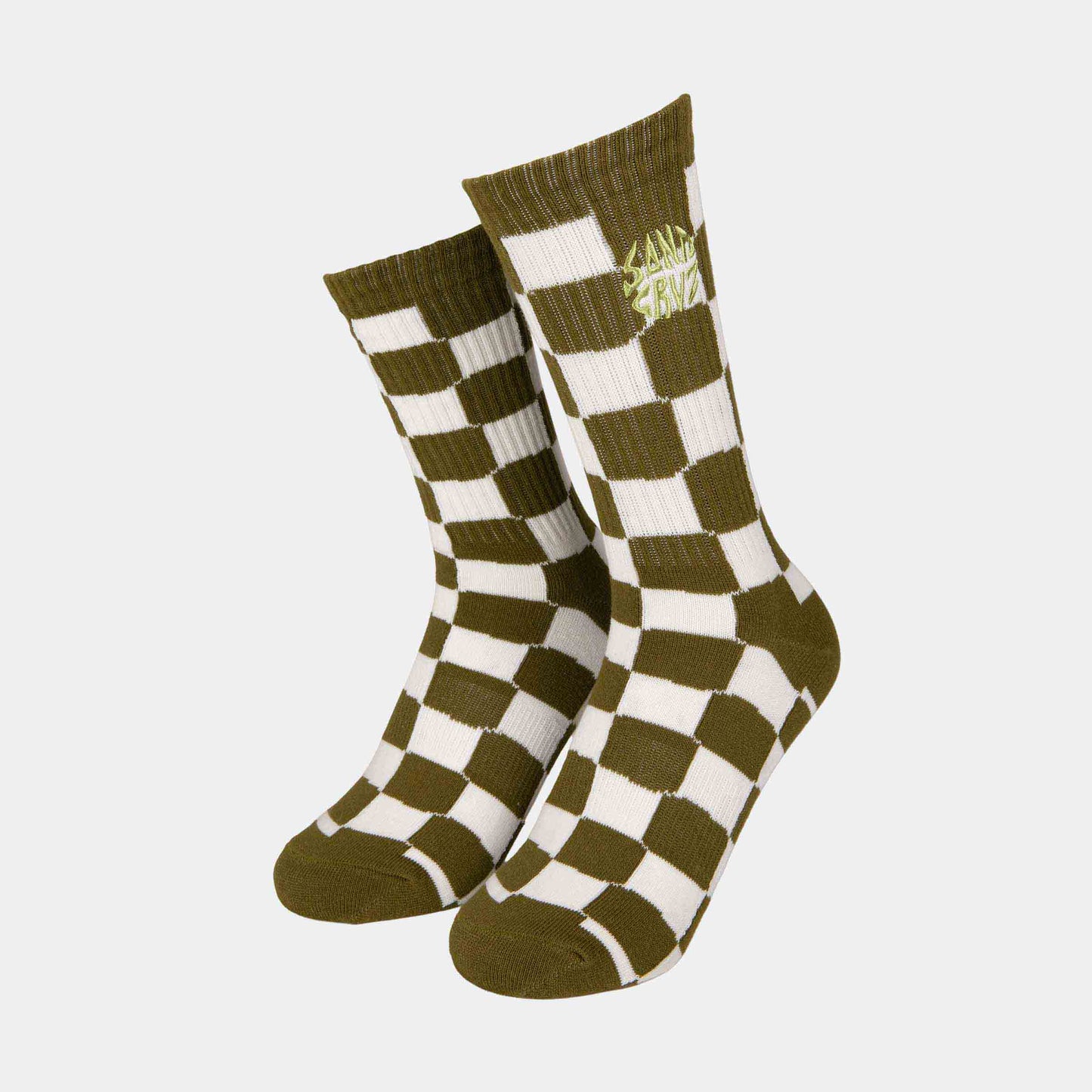 Santa Cruz Daze Check Socks 2 Pack Purple Green Check