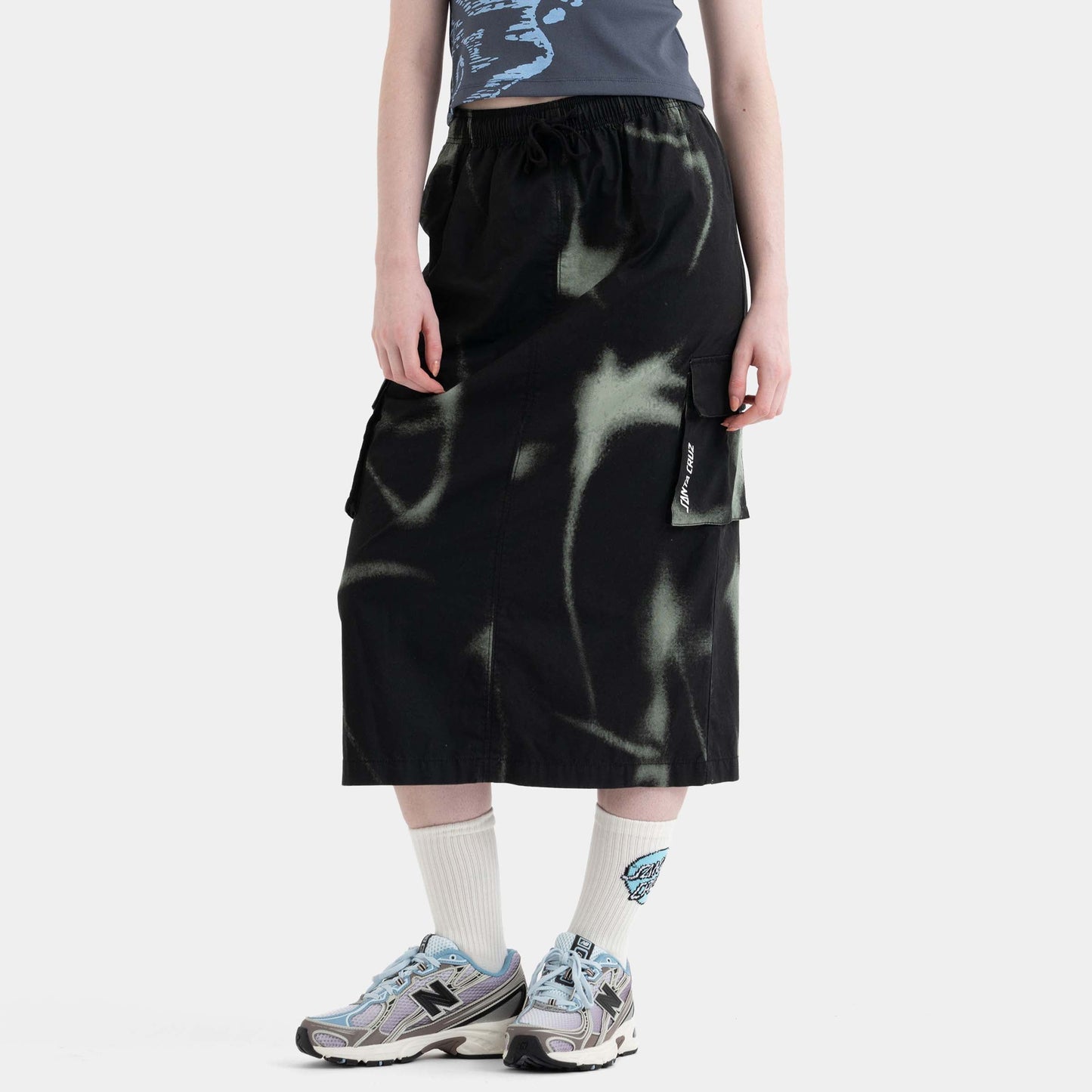 Santa Cruz Skateboards | Strip Cargo Skirt Black Acid Cloud