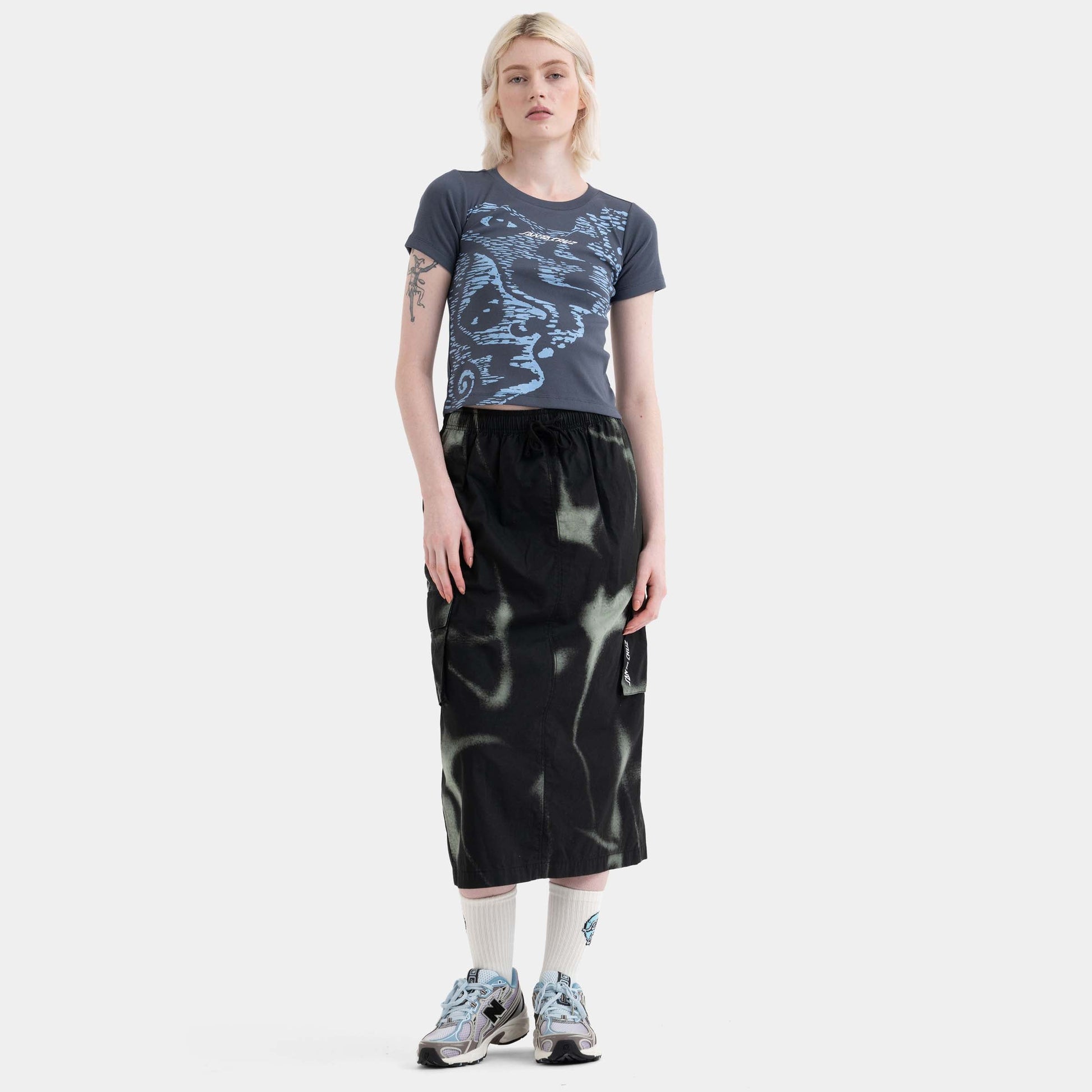 Santa Cruz Skateboards | Strip Cargo Skirt Black Acid Cloud