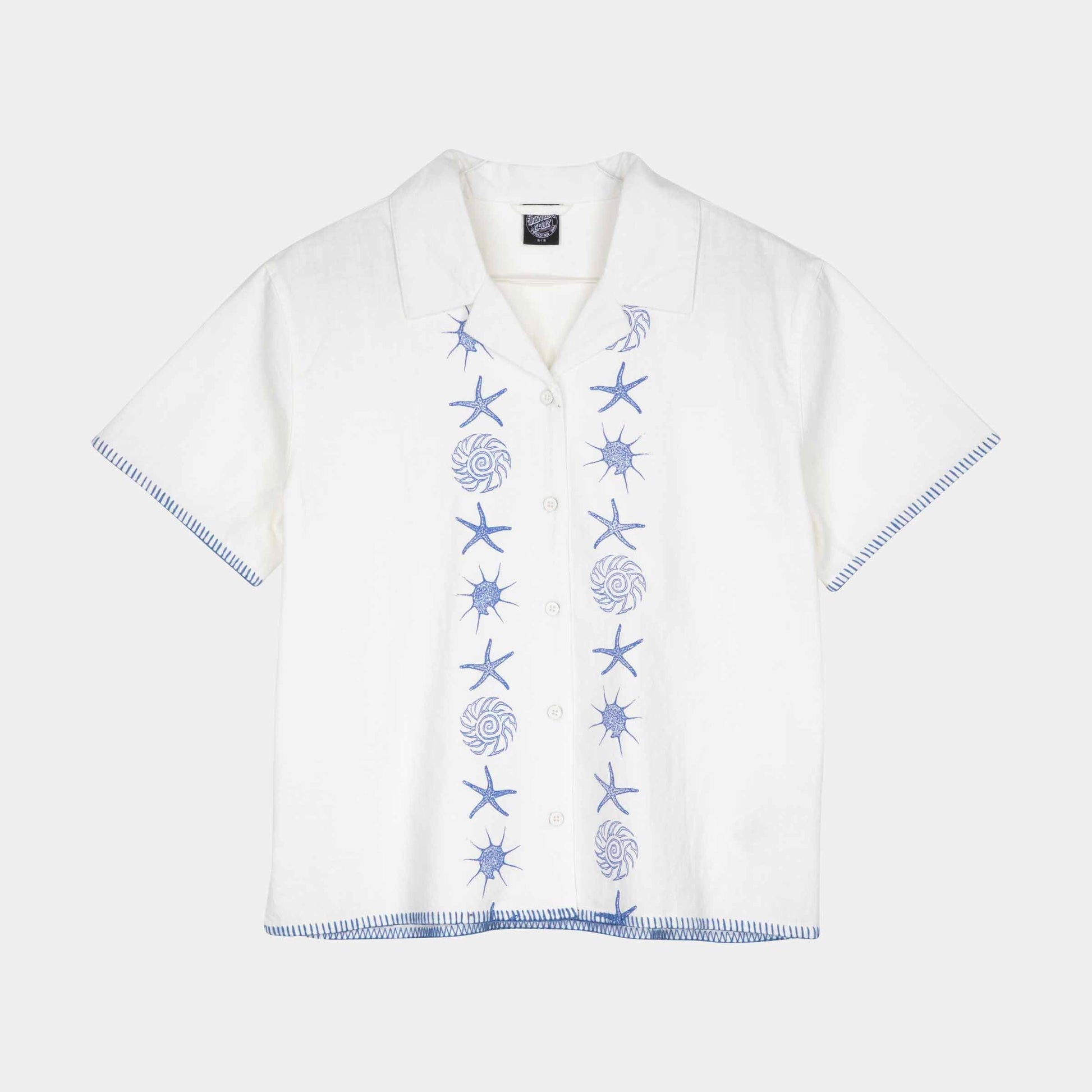Santa Cruz Reef Short Sleeve Shirt Off White