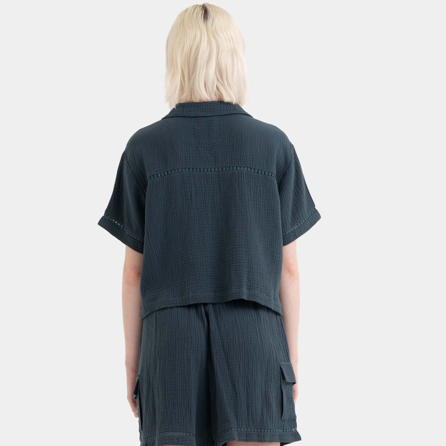 Santa Cruz Skateboards | Dune Crop Short Sleeve Shirt Deep Sea