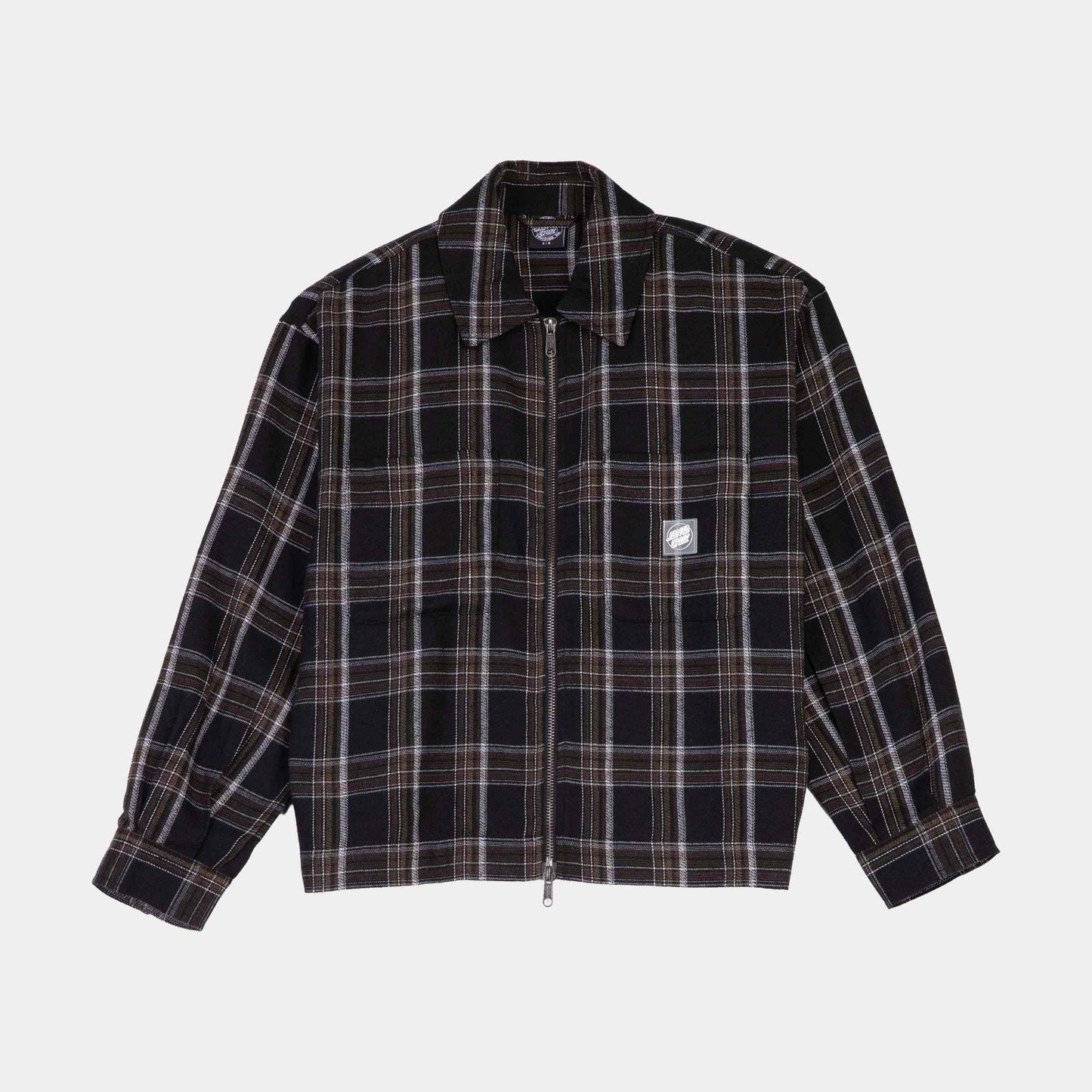 Santa Cruz | Dual Long Sleeve Shirt Black Brown Check