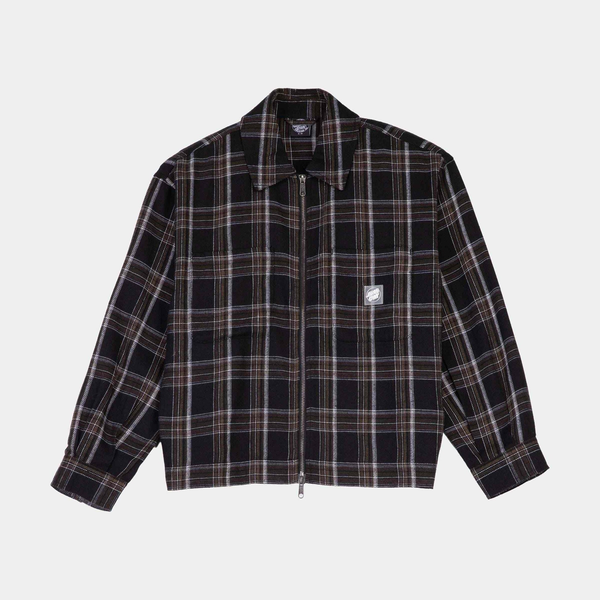 Santa Cruz | Dual Long Sleeve Shirt Black Brown Check