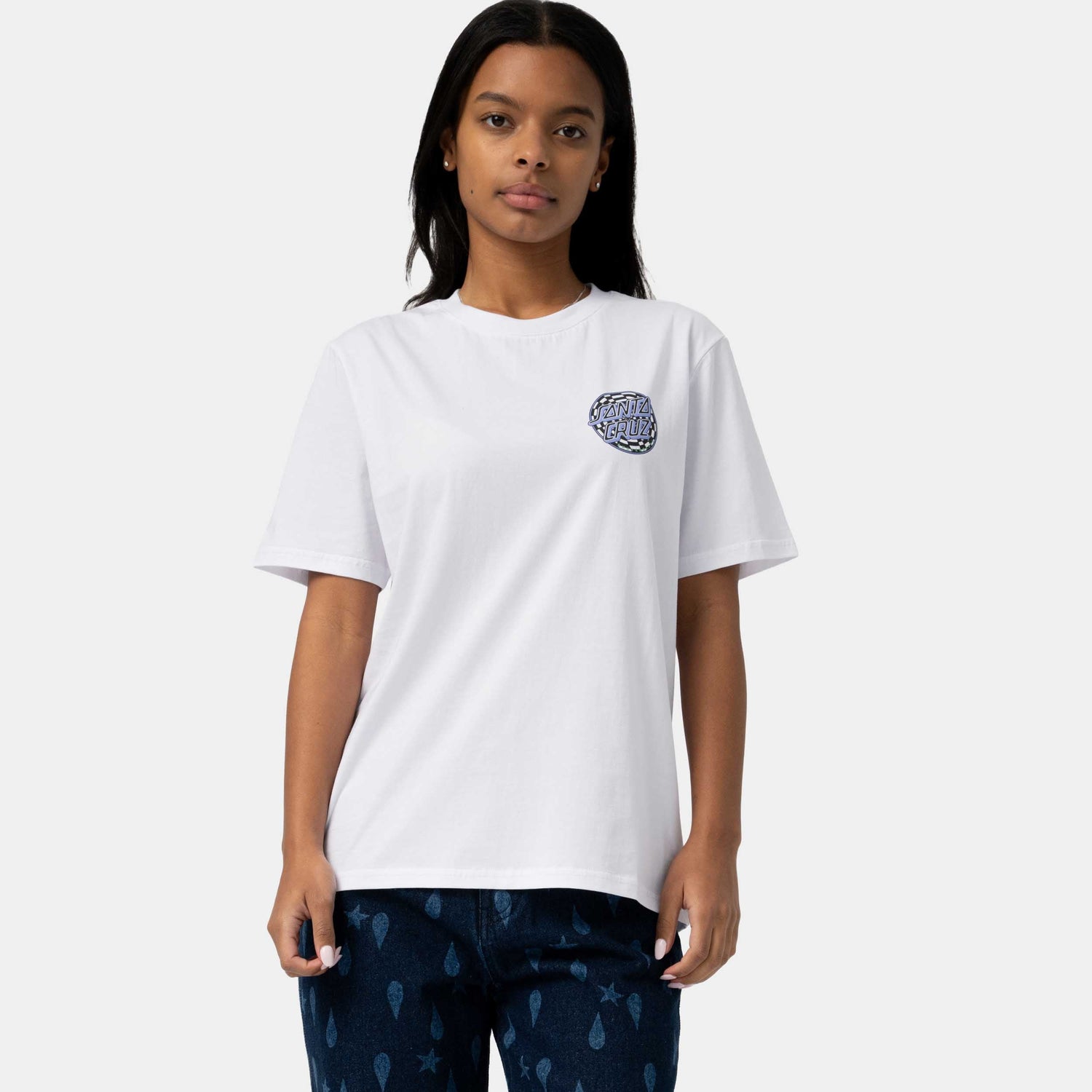 Santa Cruz Field Check Dot T Shirt White
