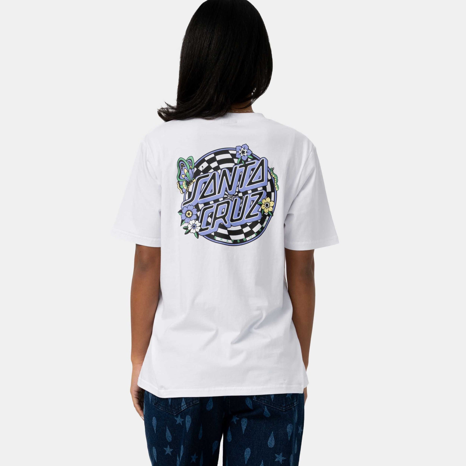 Santa Cruz Field Check Dot T Shirt White
