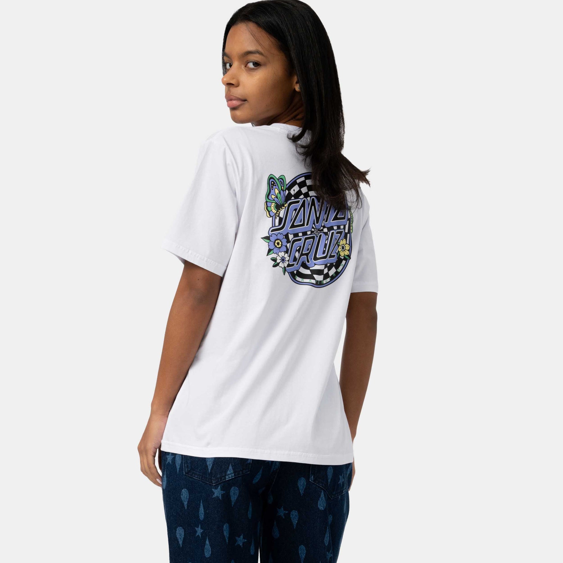 Santa Cruz Field Check Dot T Shirt White