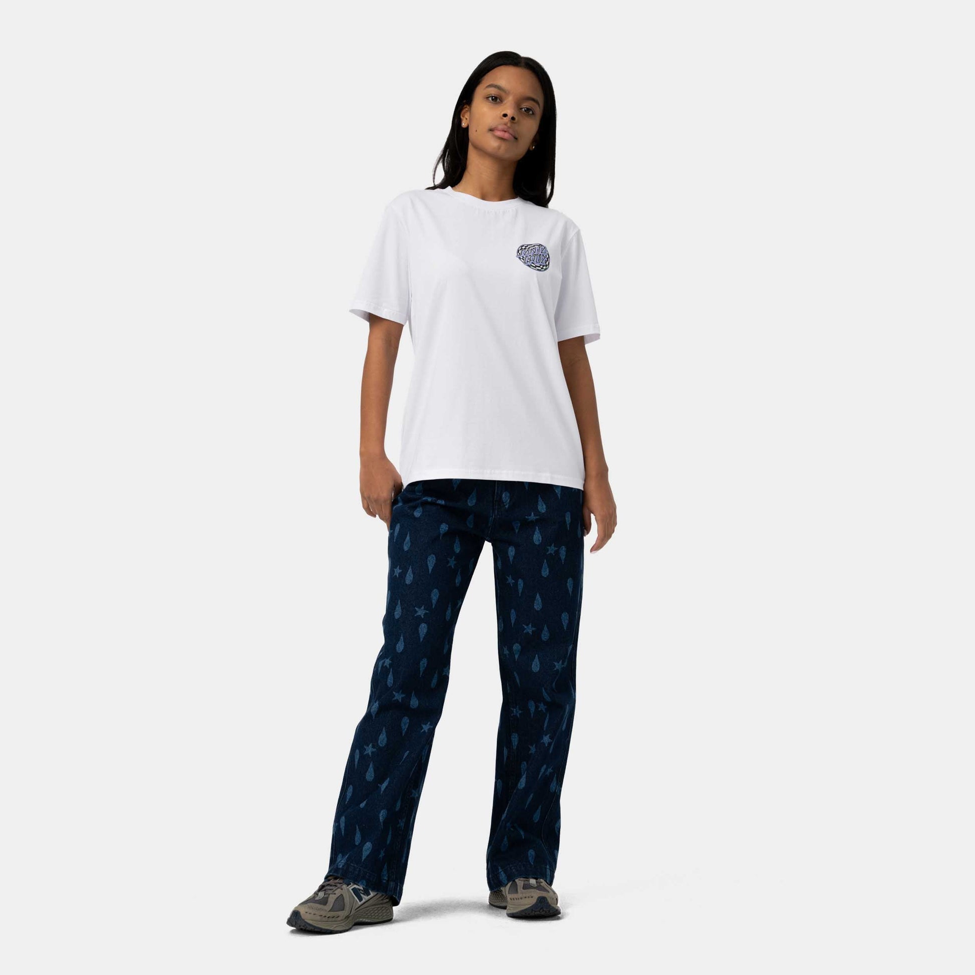 Santa Cruz Field Check Dot T Shirt White