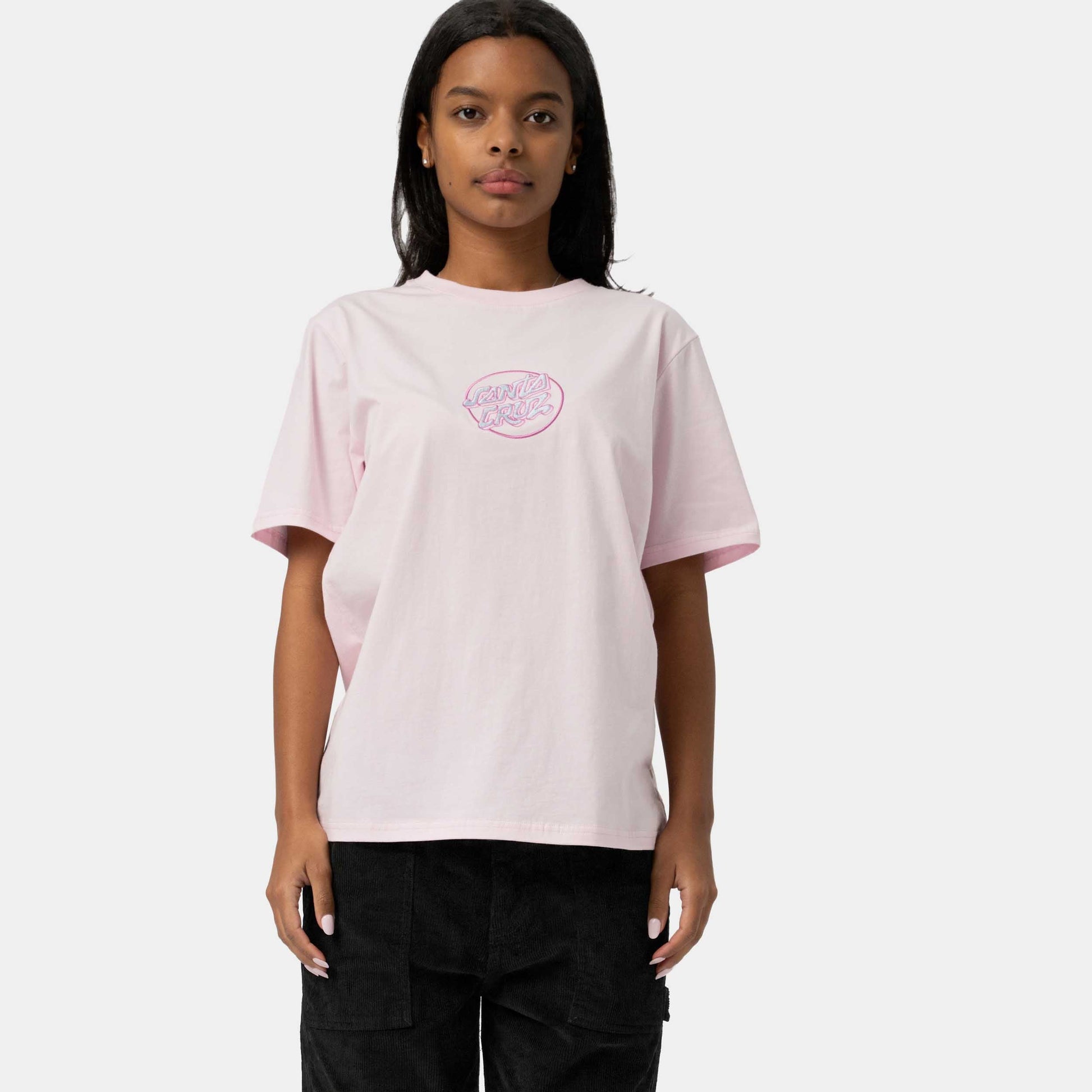 Santa Cruz Nouveau Dot Center T Shirt Rose Quartz