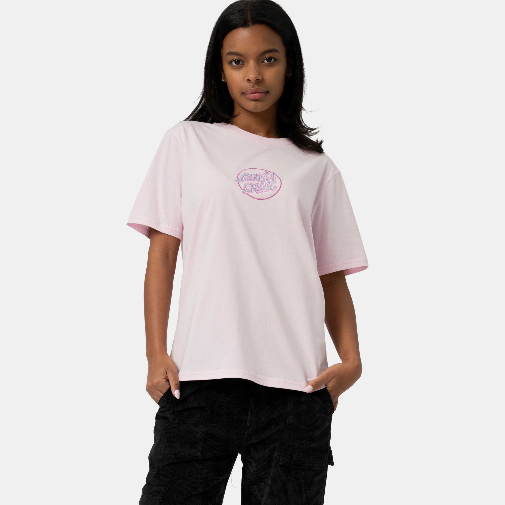 Santa Cruz Nouveau Dot Center T Shirt Rose Quartz