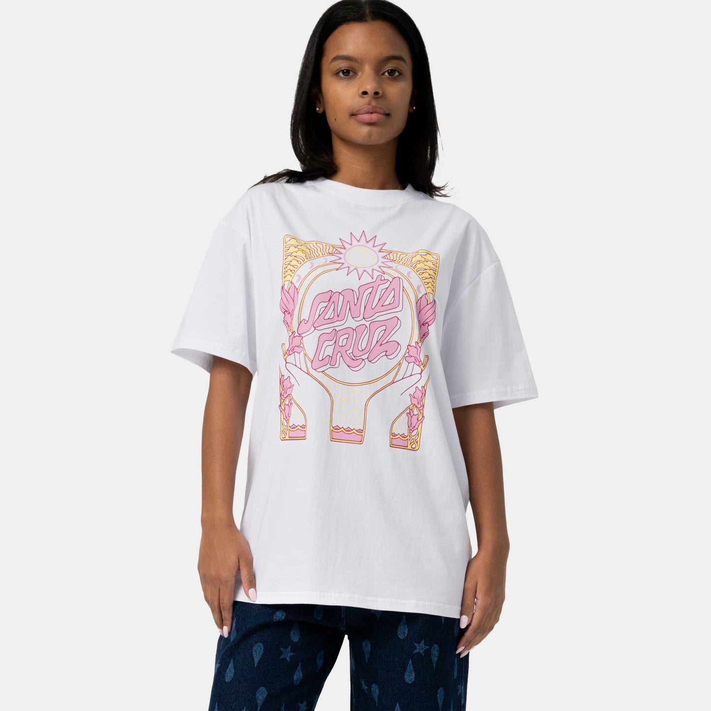Santa Cruz Nouveau Front T Shirt White
