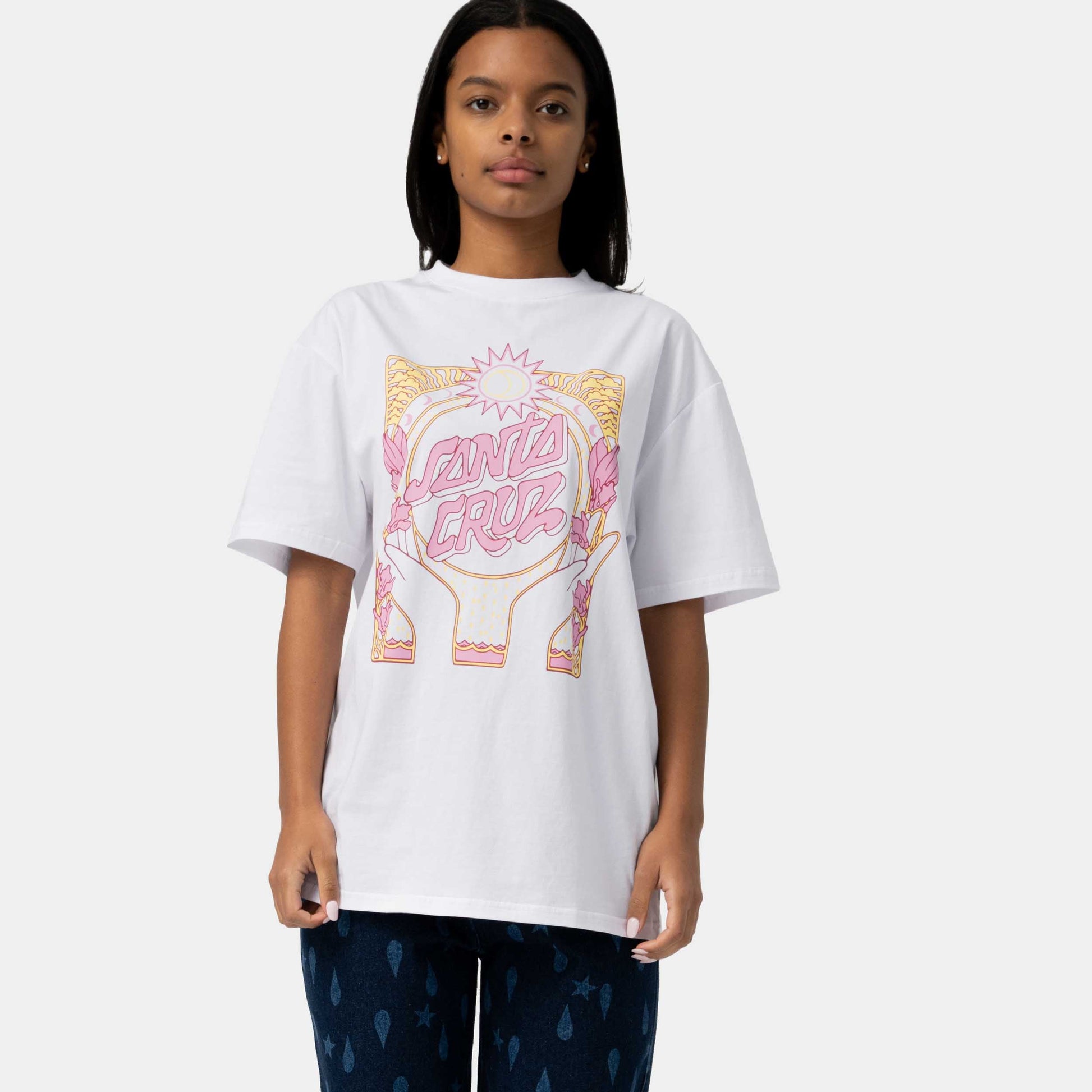 Santa Cruz Nouveau Front T Shirt White