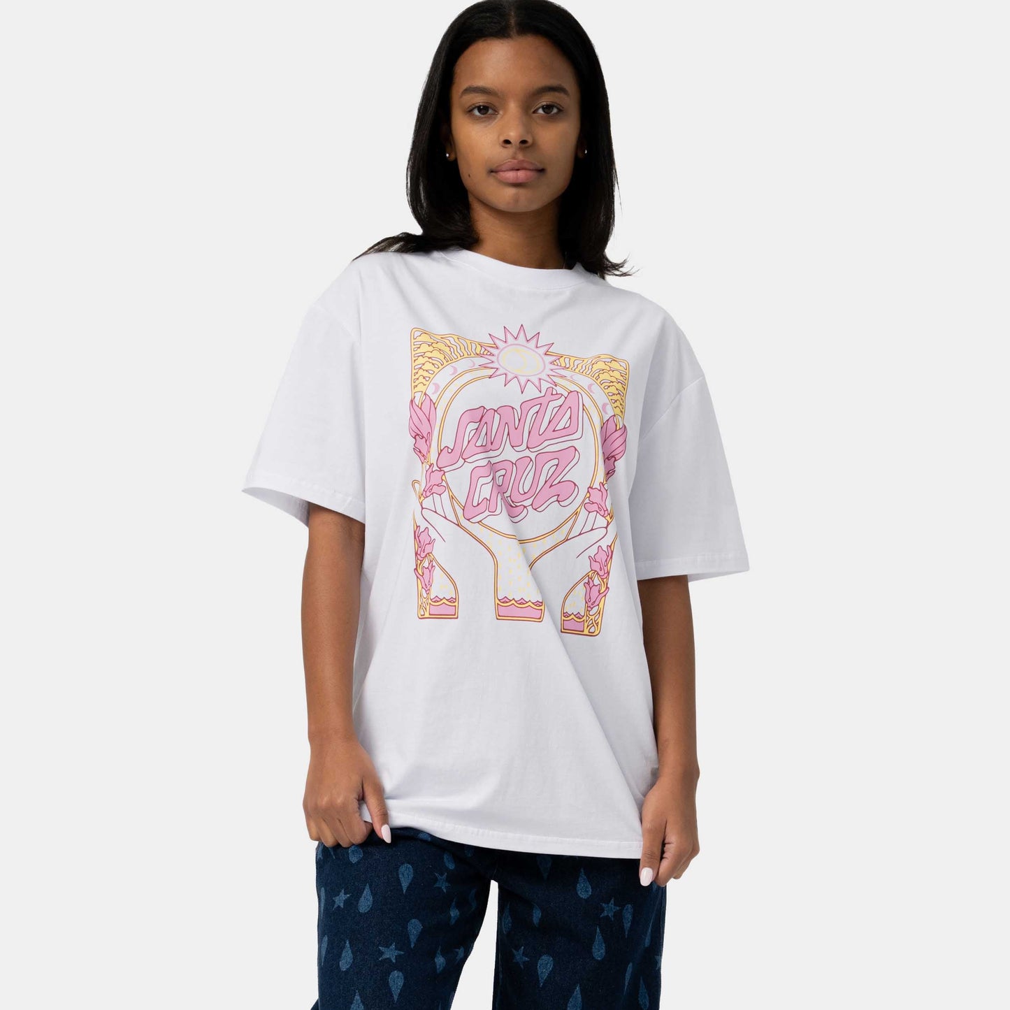 Santa Cruz Nouveau Front T Shirt White