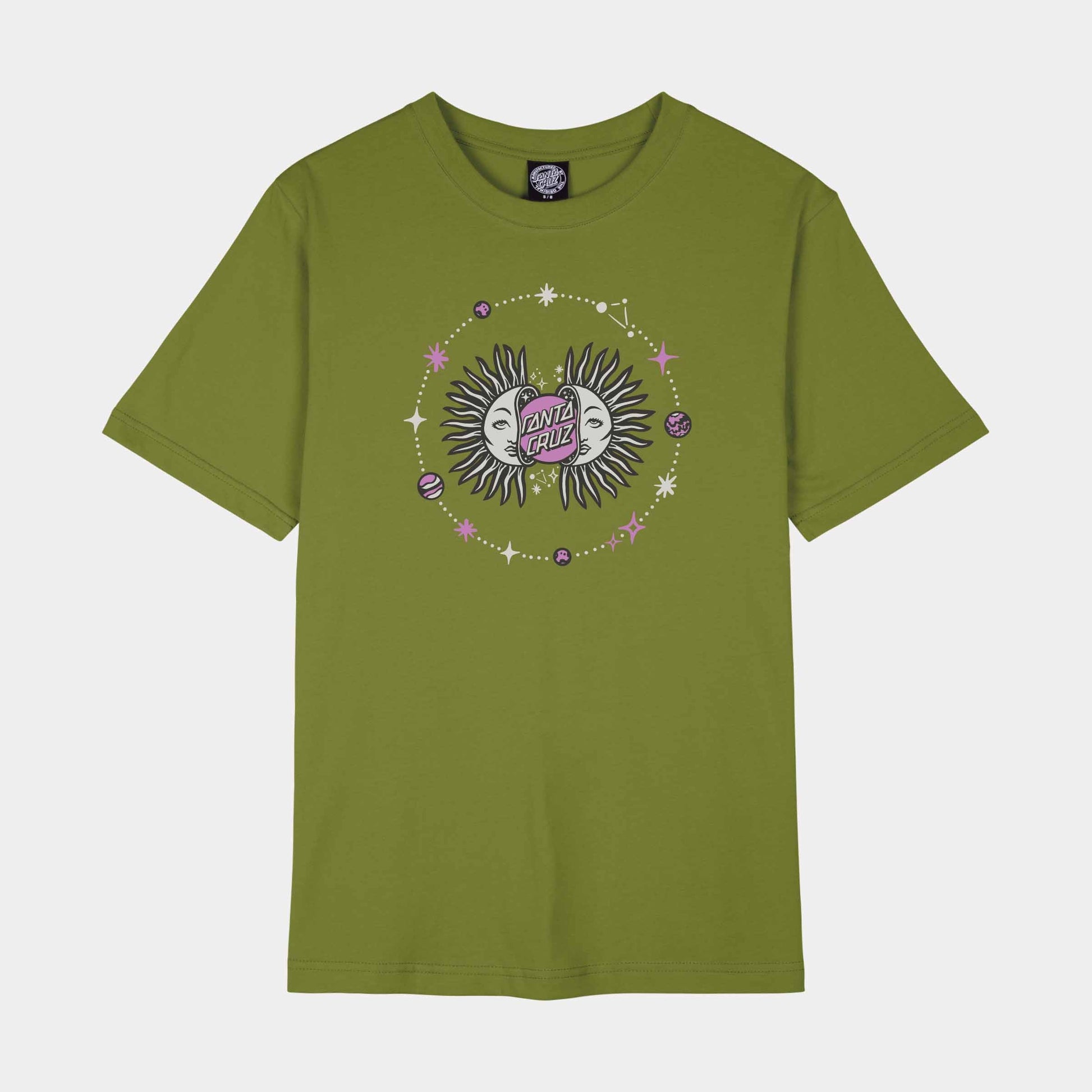 Santa Cruz Split Sun Orbit T Shirt Pesto