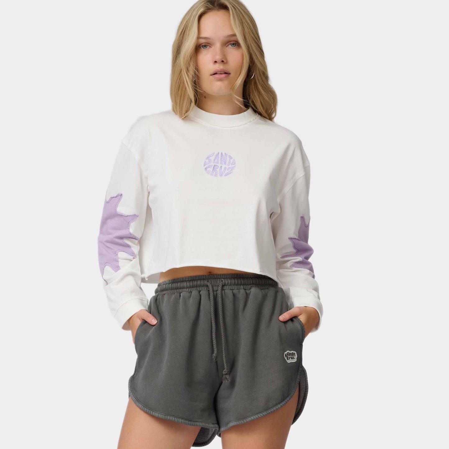 Santa Cruz Sun Daze Patch Long Sleeve Top White