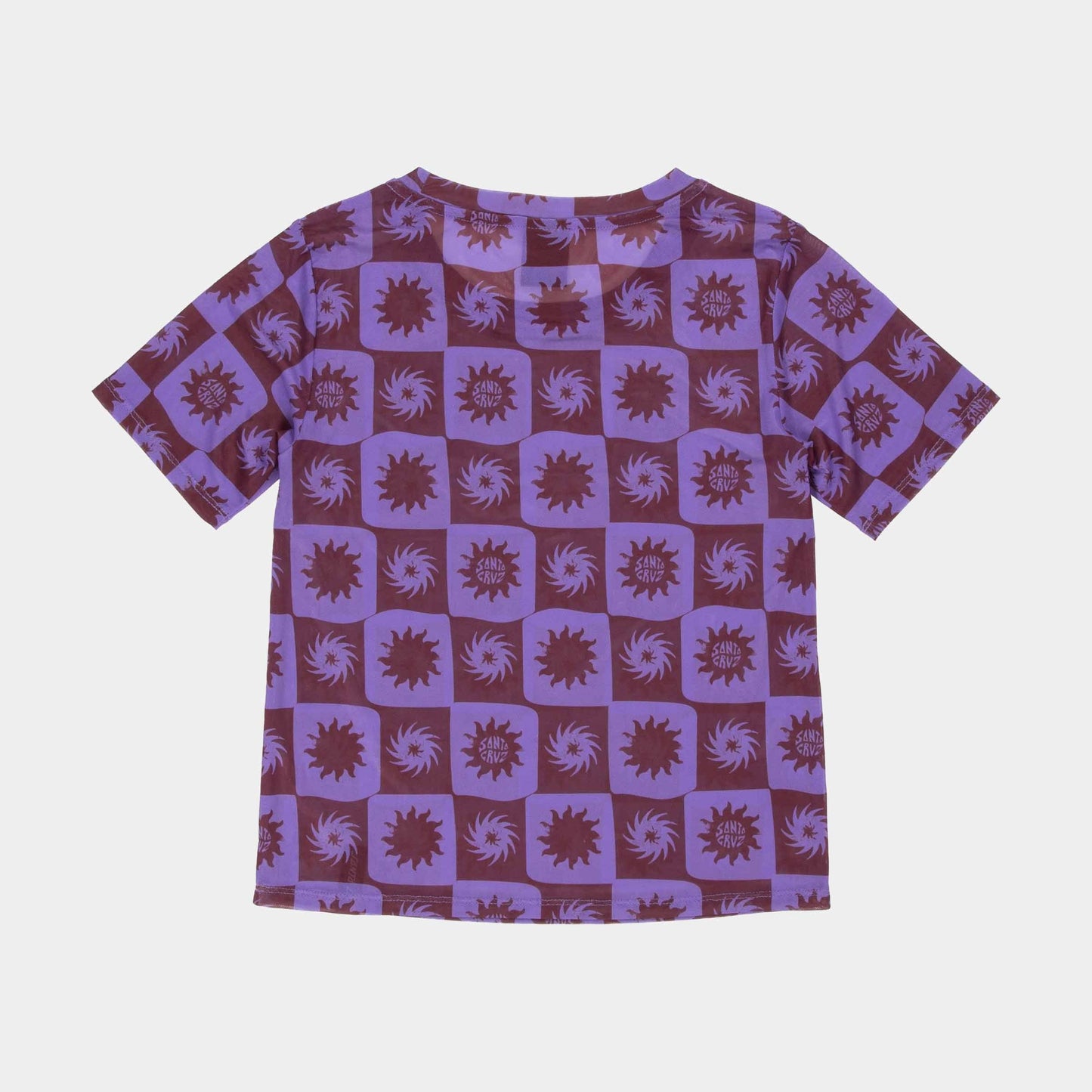 Santa Cruz Strip Digi Mesh Short Sleeve Top Purple Sun Daze