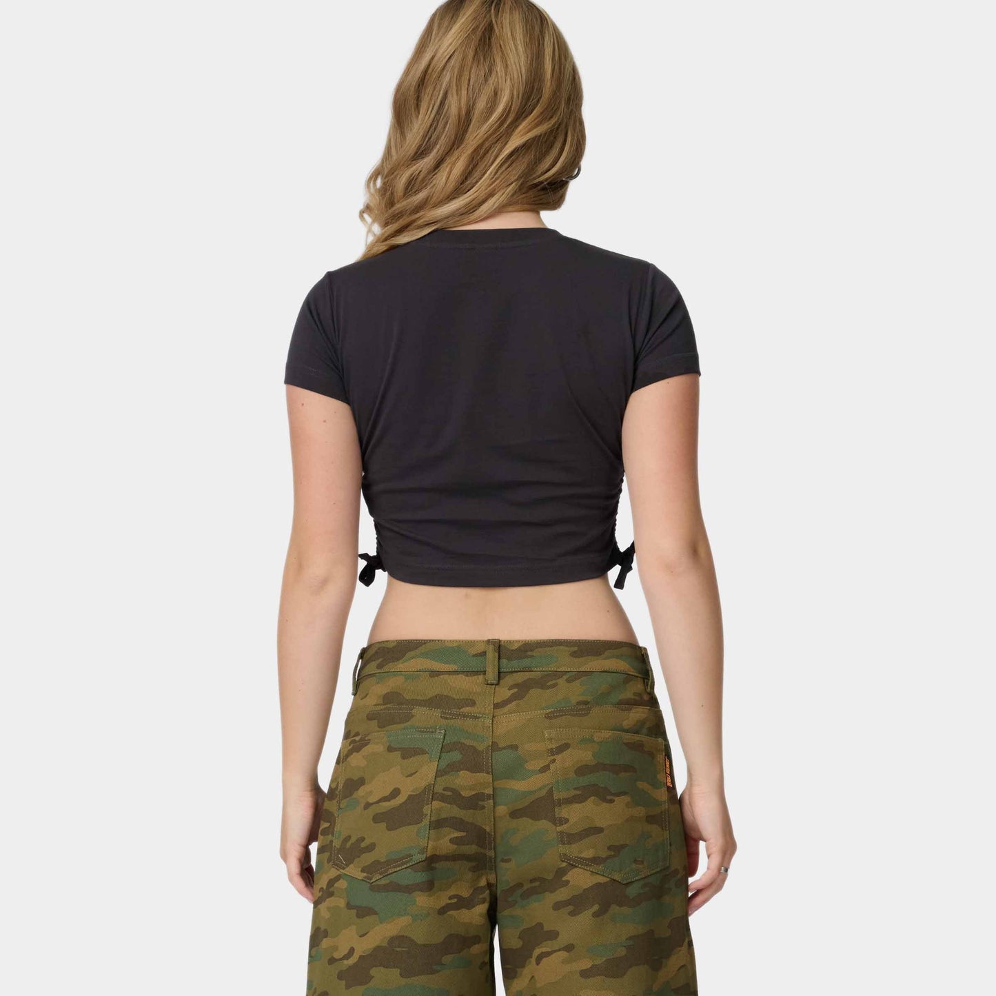 Santa Cruz Ringed Flower Tie T Shirt Black Wash