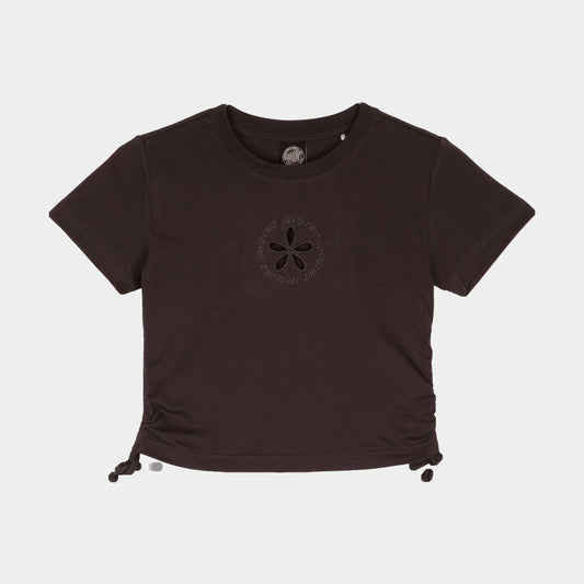 Santa Cruz Ringed Flower Tie T Shirt Black Wash