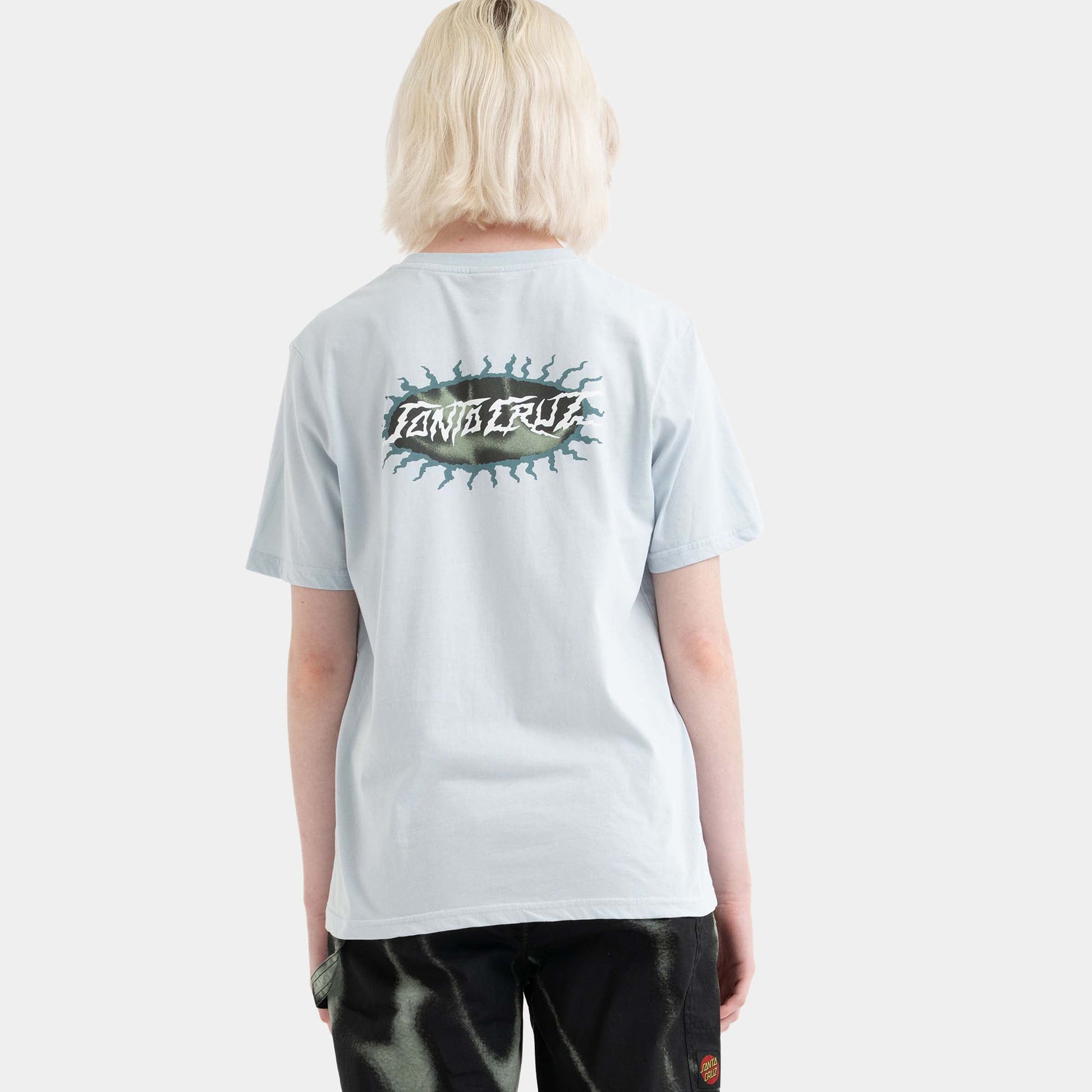 Santa Cruz Skateboards | Acid Oval Dot T Shirt Blue Aura