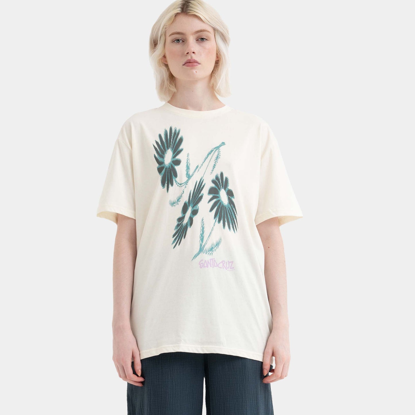 Santa Cruz Skateboards | Dizzy Daisy Front T Shirt Unbleached Cotton