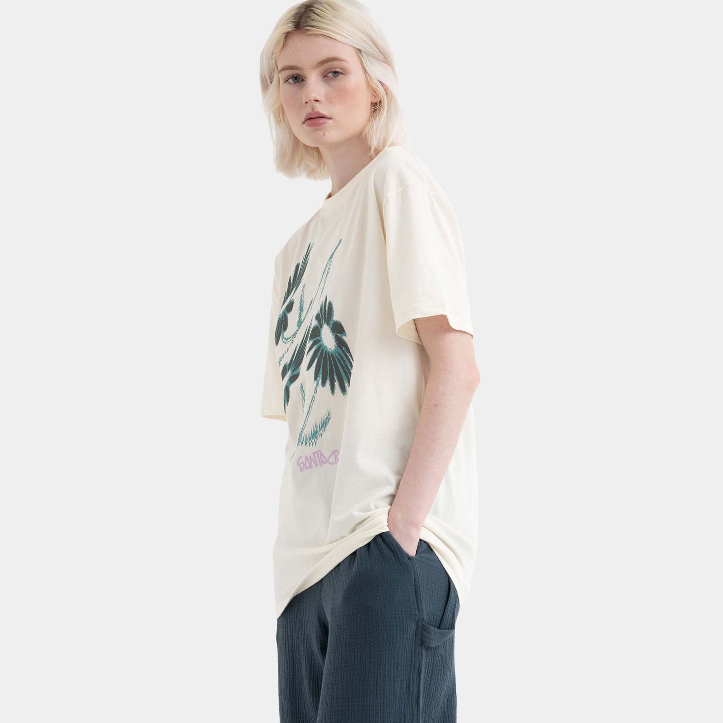 Santa Cruz Skateboards | Dizzy Daisy Front T Shirt Unbleached Cotton