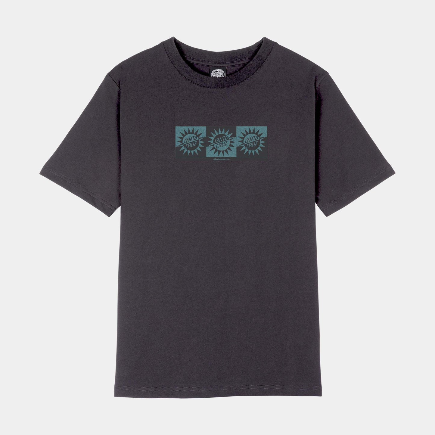 Santa Cruz | Sun Up Front T Shirt Black Wash