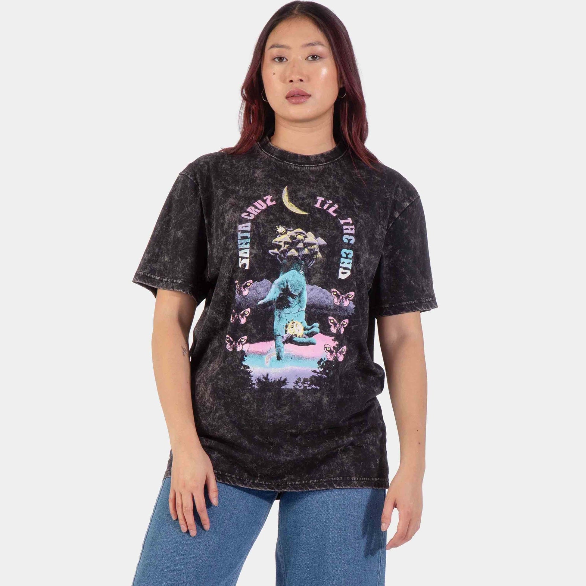Santa Cruz | Night Visions T Shirt Black Acid Wash