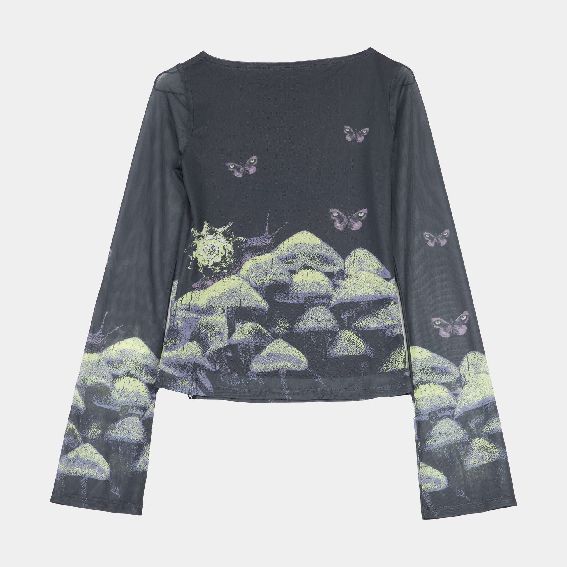 Santa Cruz | Strip Boat Neck Long Sleeve Top Night Visions