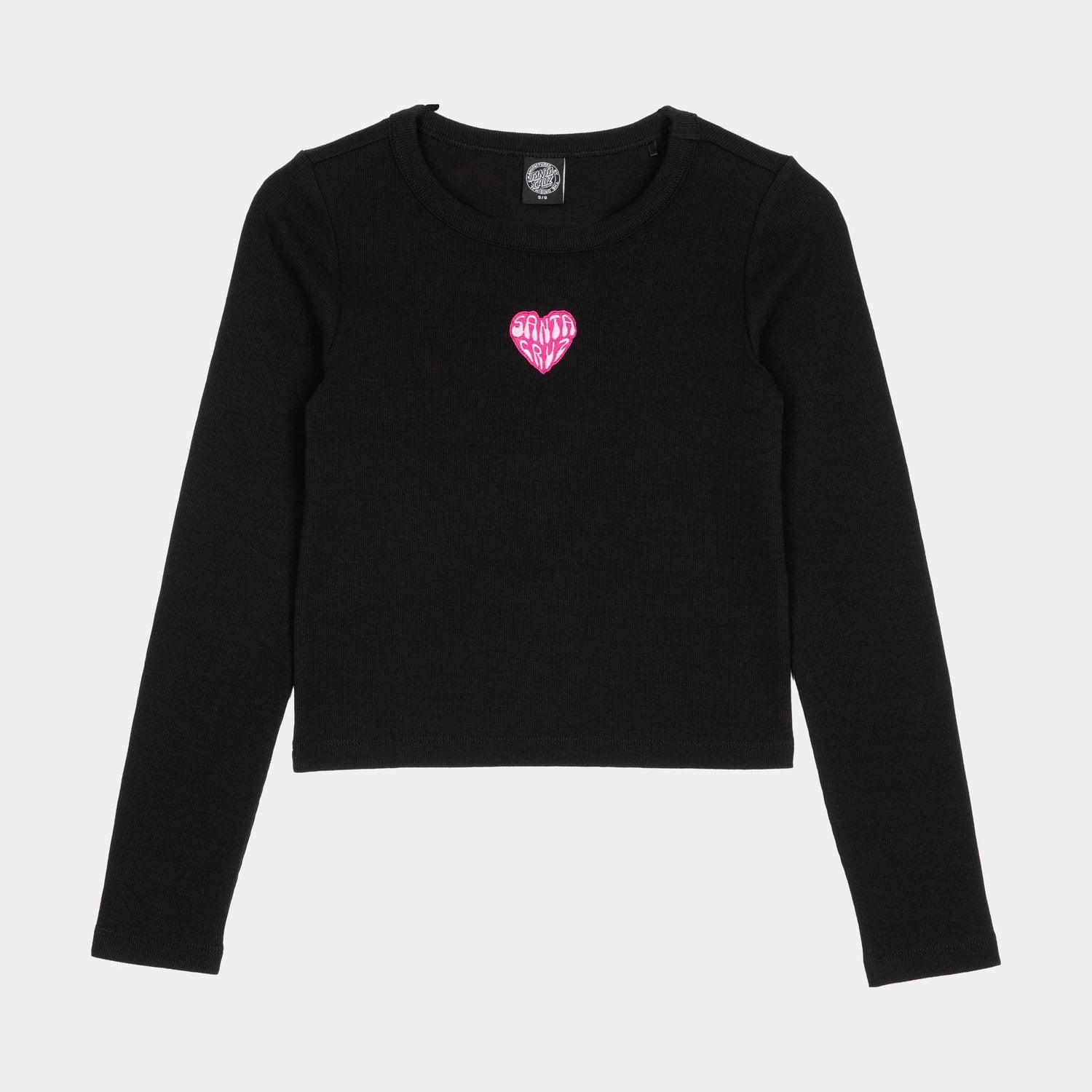 Santa Cruz Strange Heart Mini Long Sleeve T Shirt Black