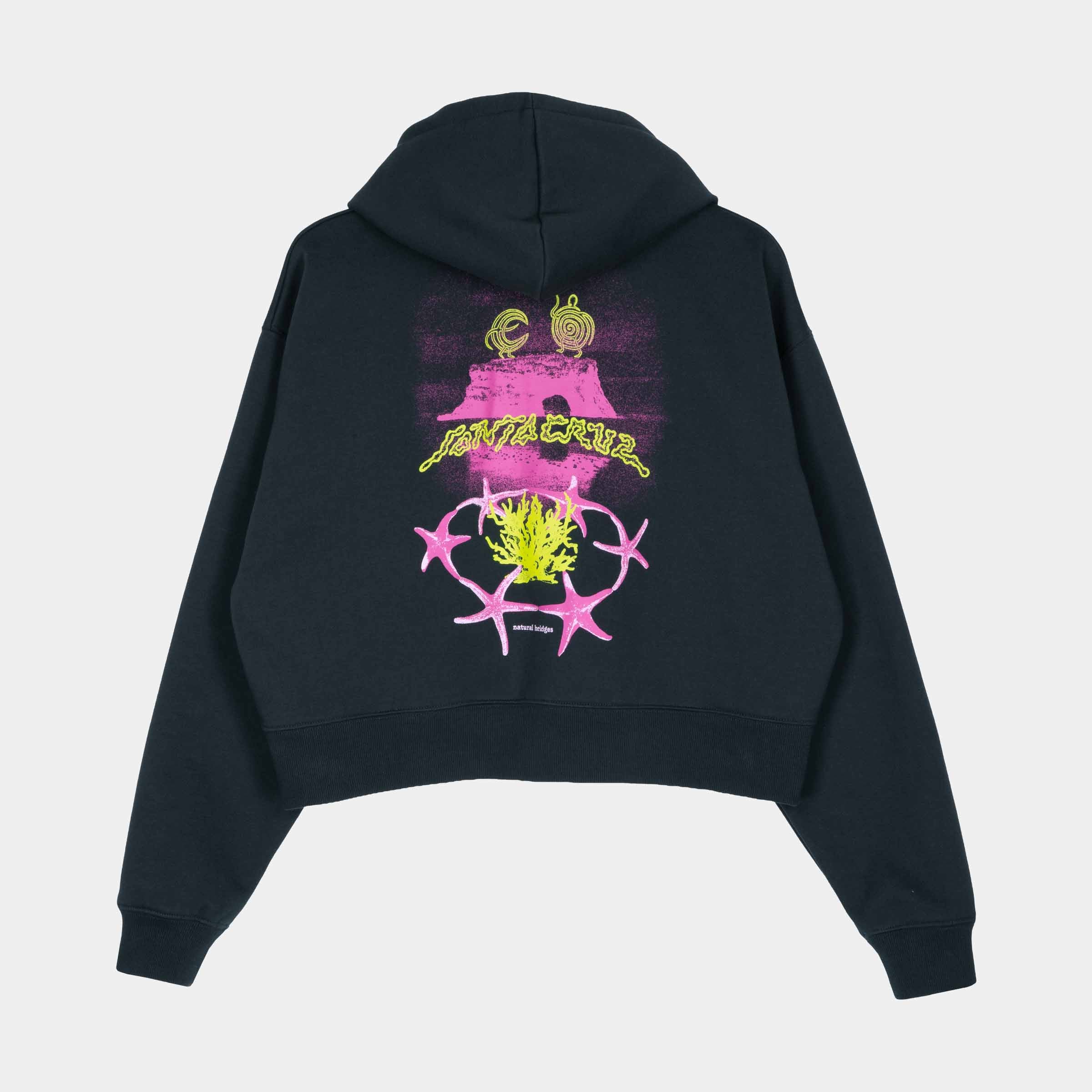 Girls2×24karats ZIP HOODIE Santa Cruz | Natural Bridges Zip Hoodie - Black Wash – Santa Cruz