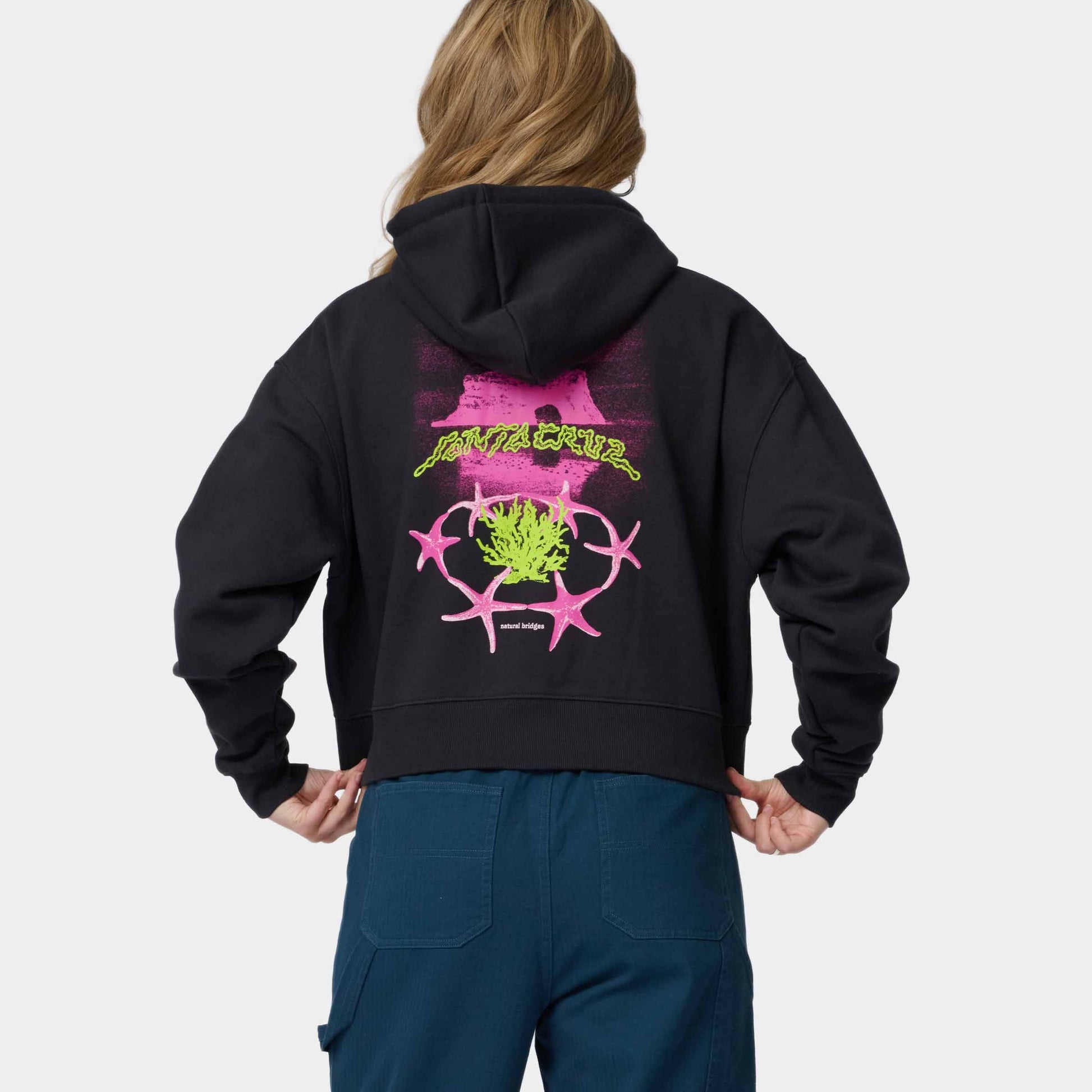 Santa Cruz Natural Bridges Zip Hoodie Black Wash