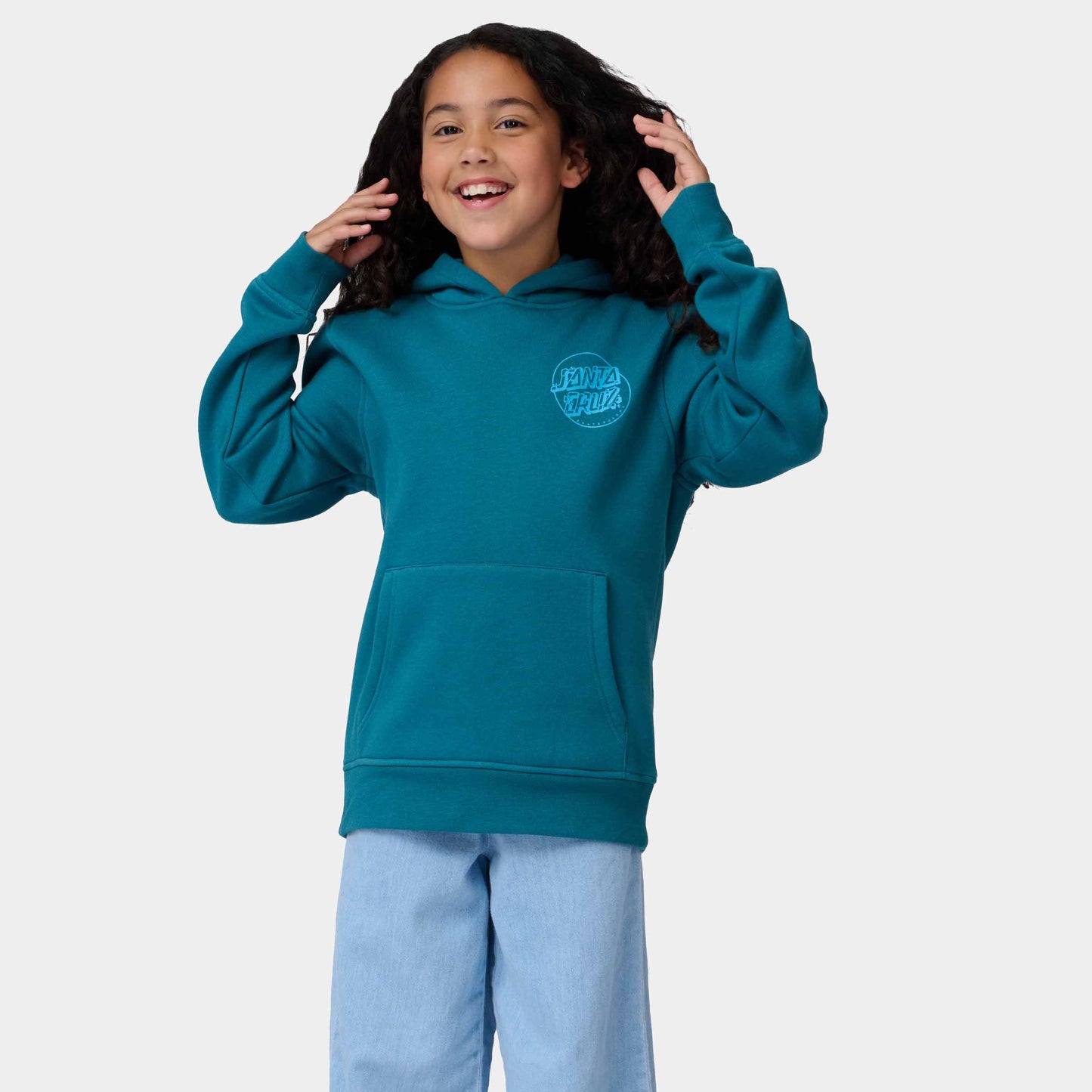 Santa Cruz Youth Roskopp Screaming Five Sweatshirt Teal