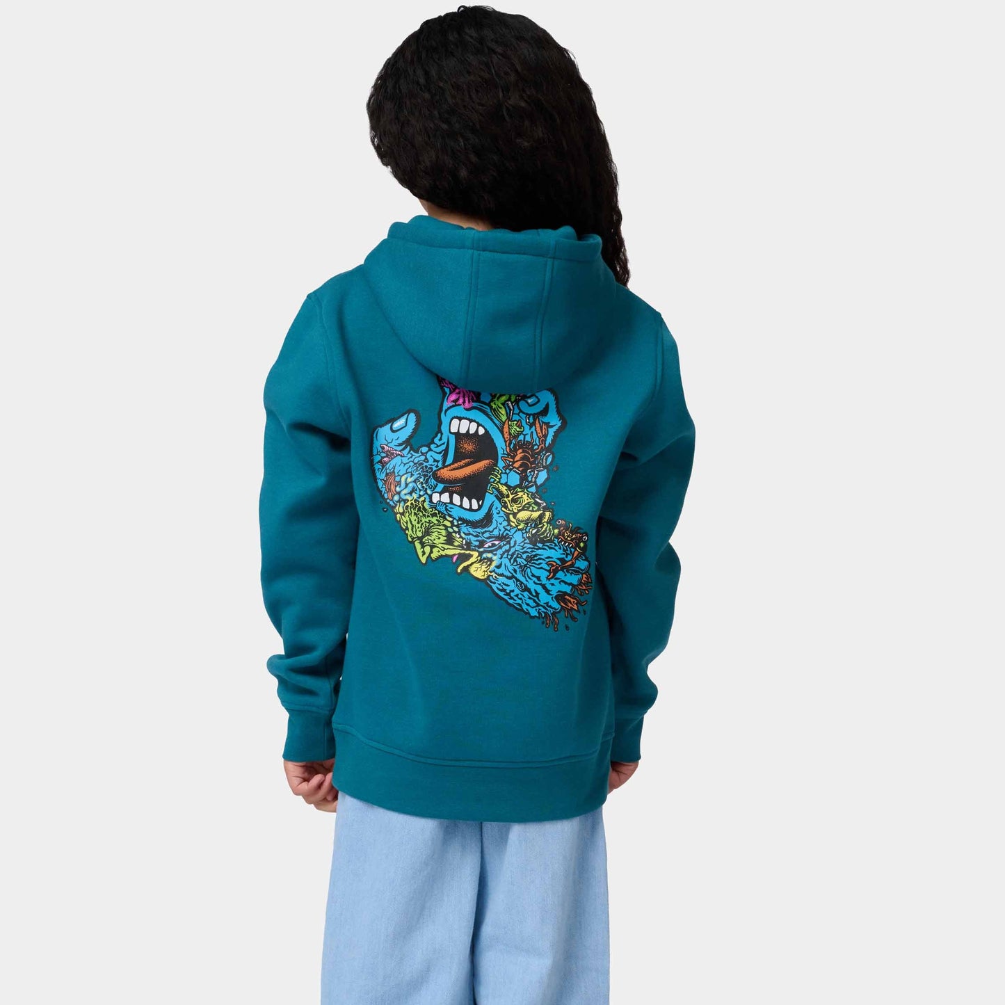 Santa Cruz Youth Roskopp Screaming Five Sweatshirt Teal