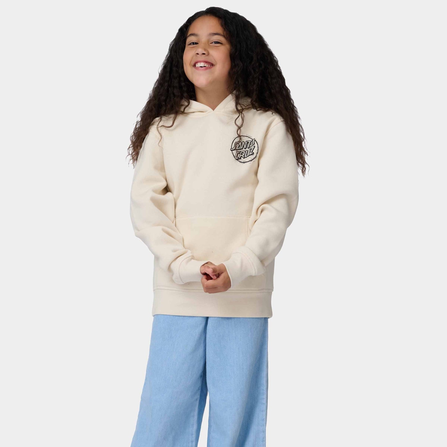 Santa Cruz Youth Stamped Opus Camo Hoodie Chalk