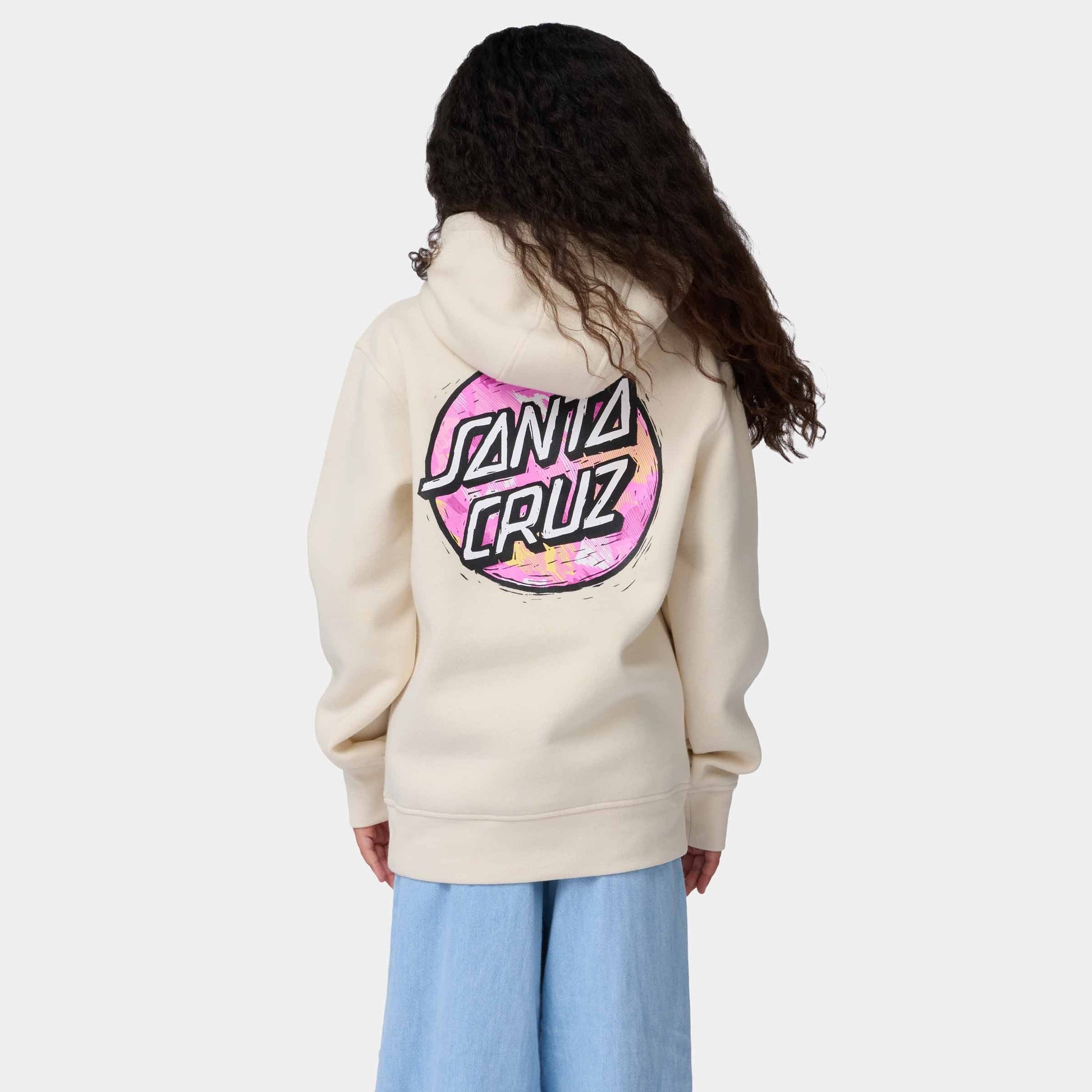 Santa Cruz Youth Stamped Opus Camo Hoodie Chalk