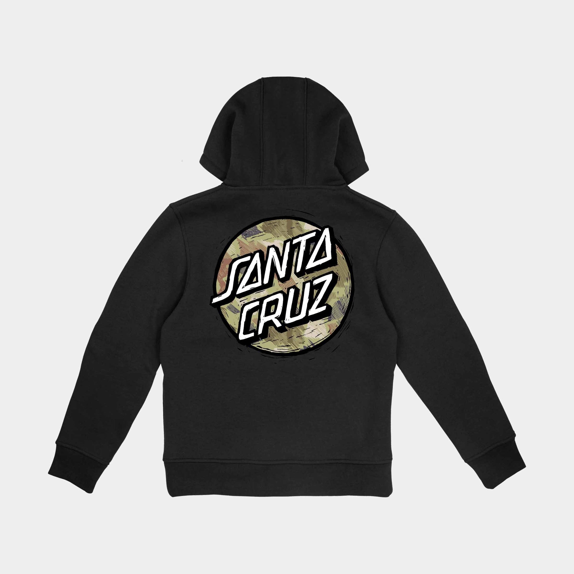 Santa Cruz Youth Stamped Opus Camo Hoodie Black