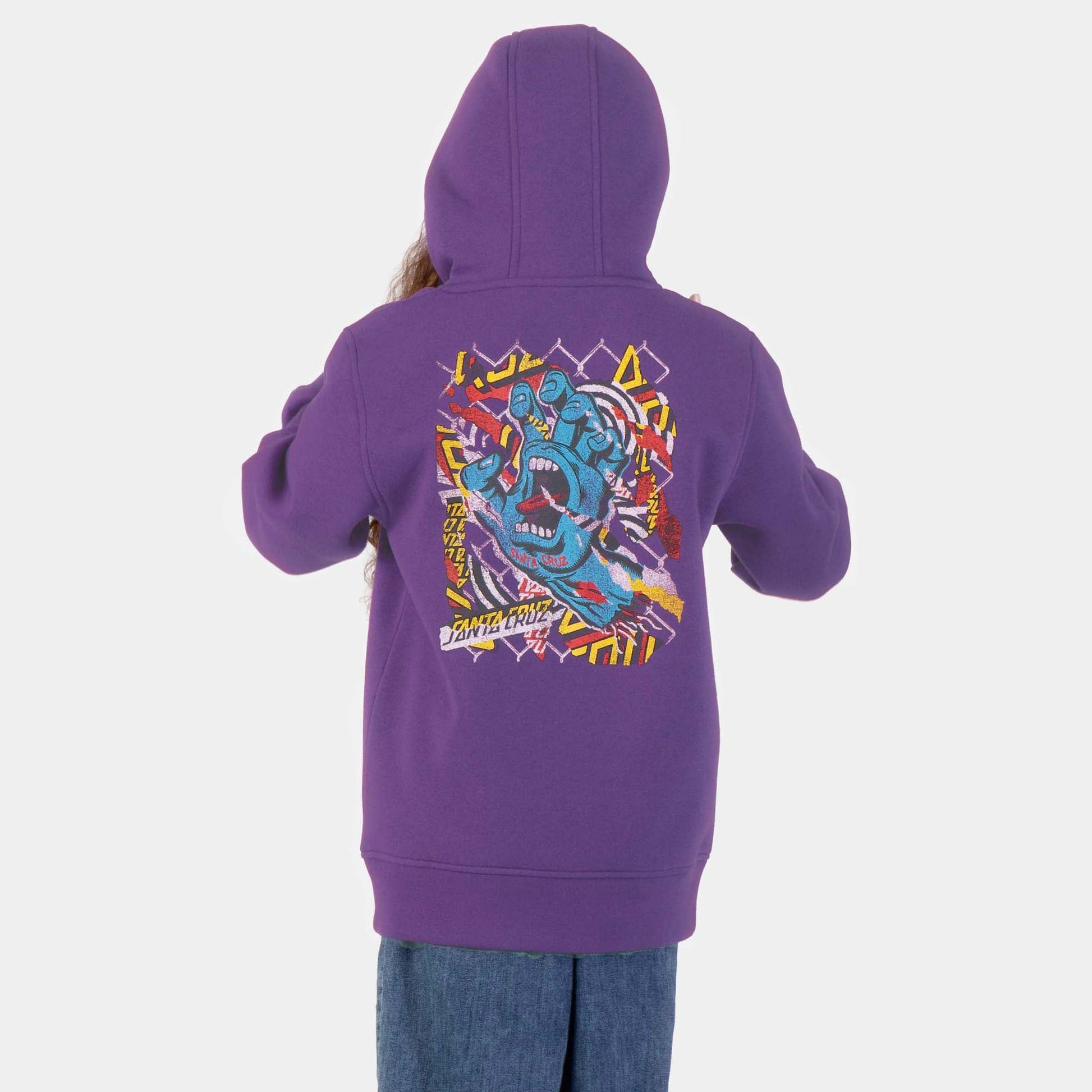 Santa Cruz | Youth Damaged Hand Hoodie Fresh Purple