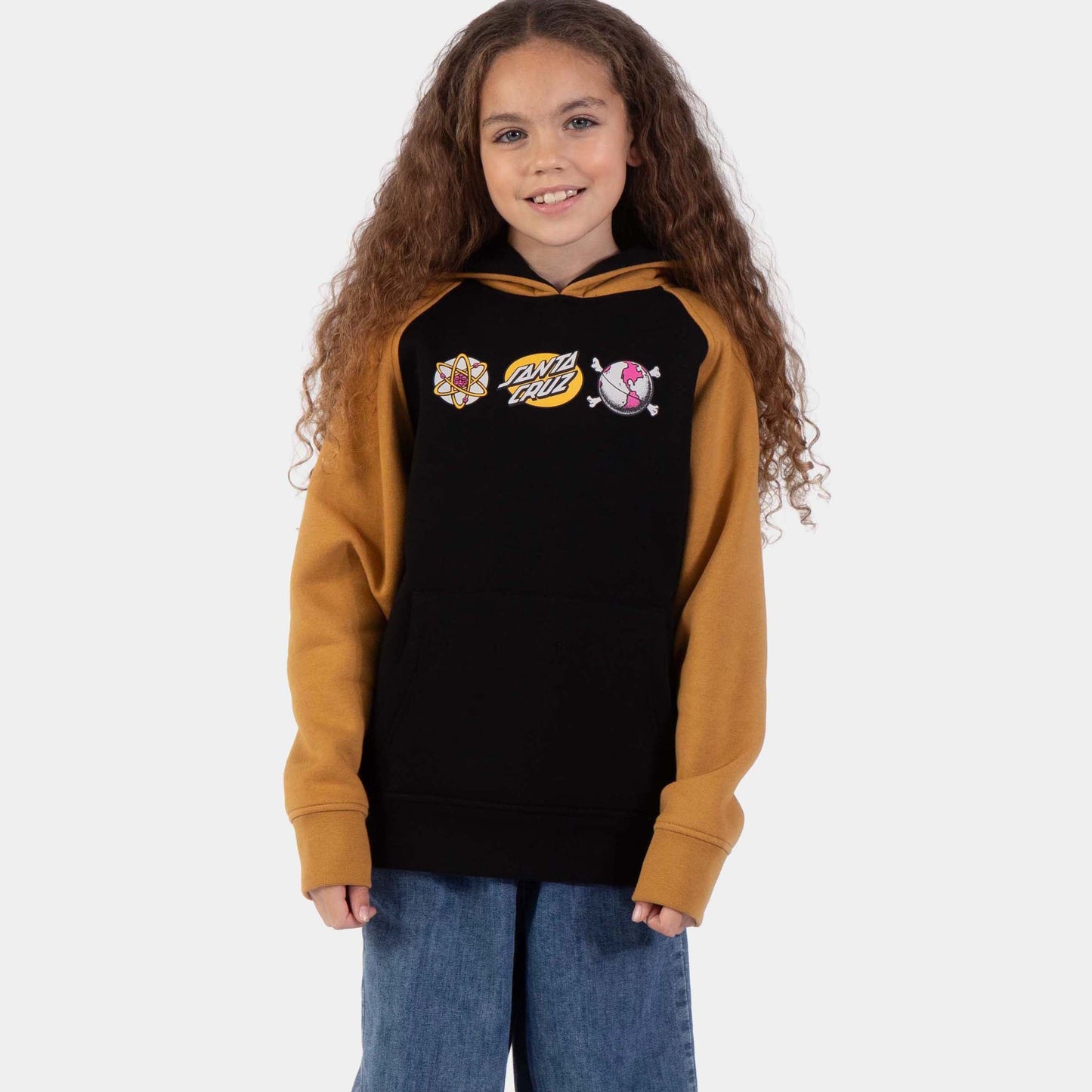 Santa Cruz | Youth Knibbs Cryptic Raglan Black Mustard