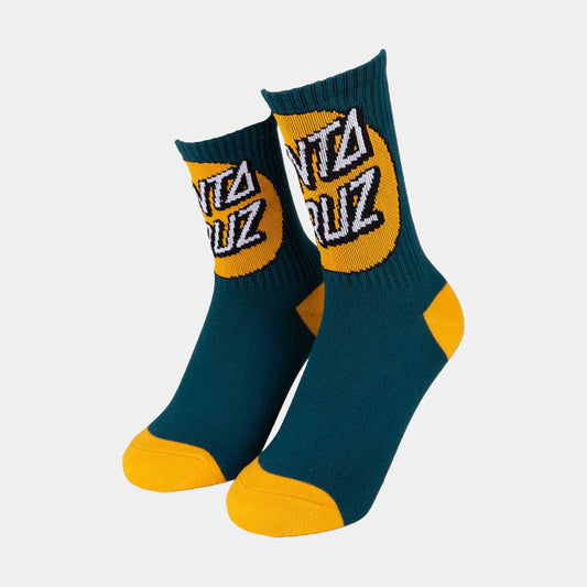 Santa Cruz Youth Ovrsz Other Dot 2 Pack Green Yellow