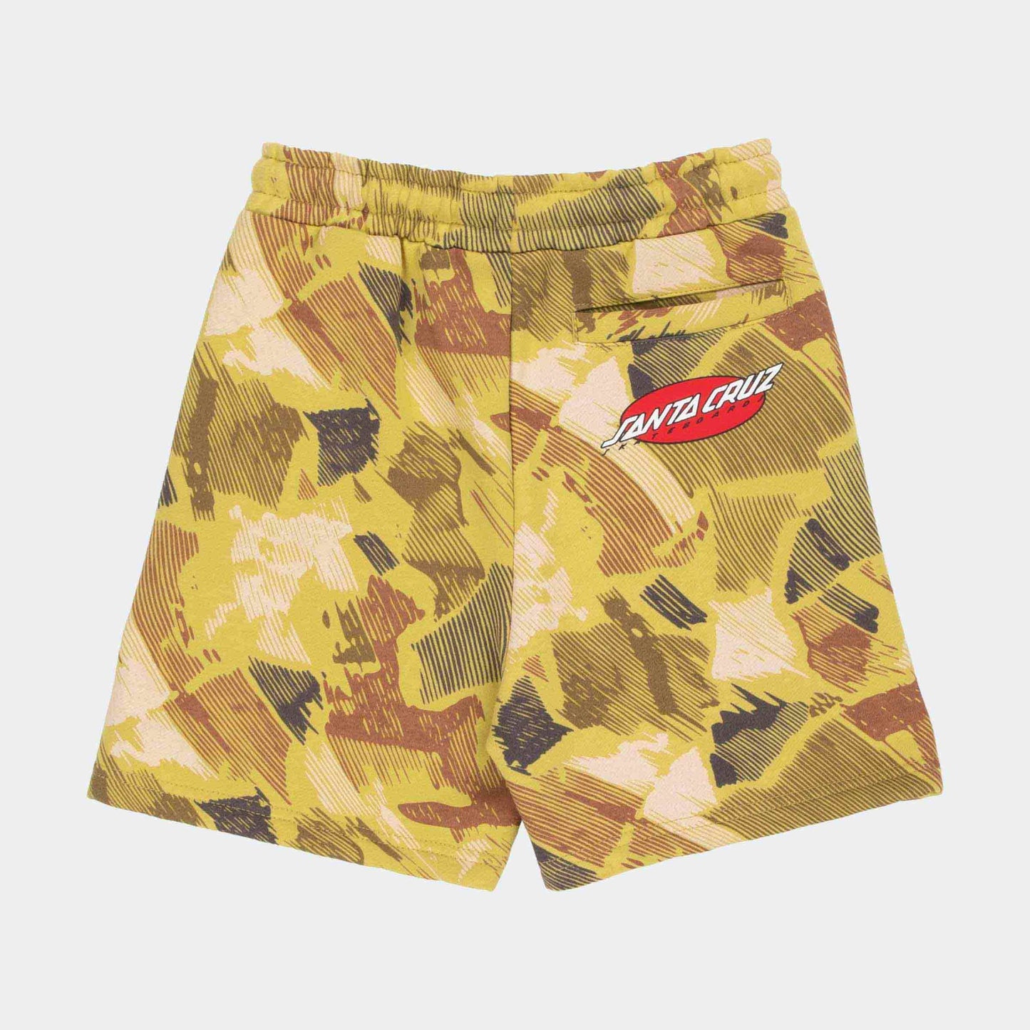Santa Cruz Youth Strip Oval Shorts Faded Khaki Camo