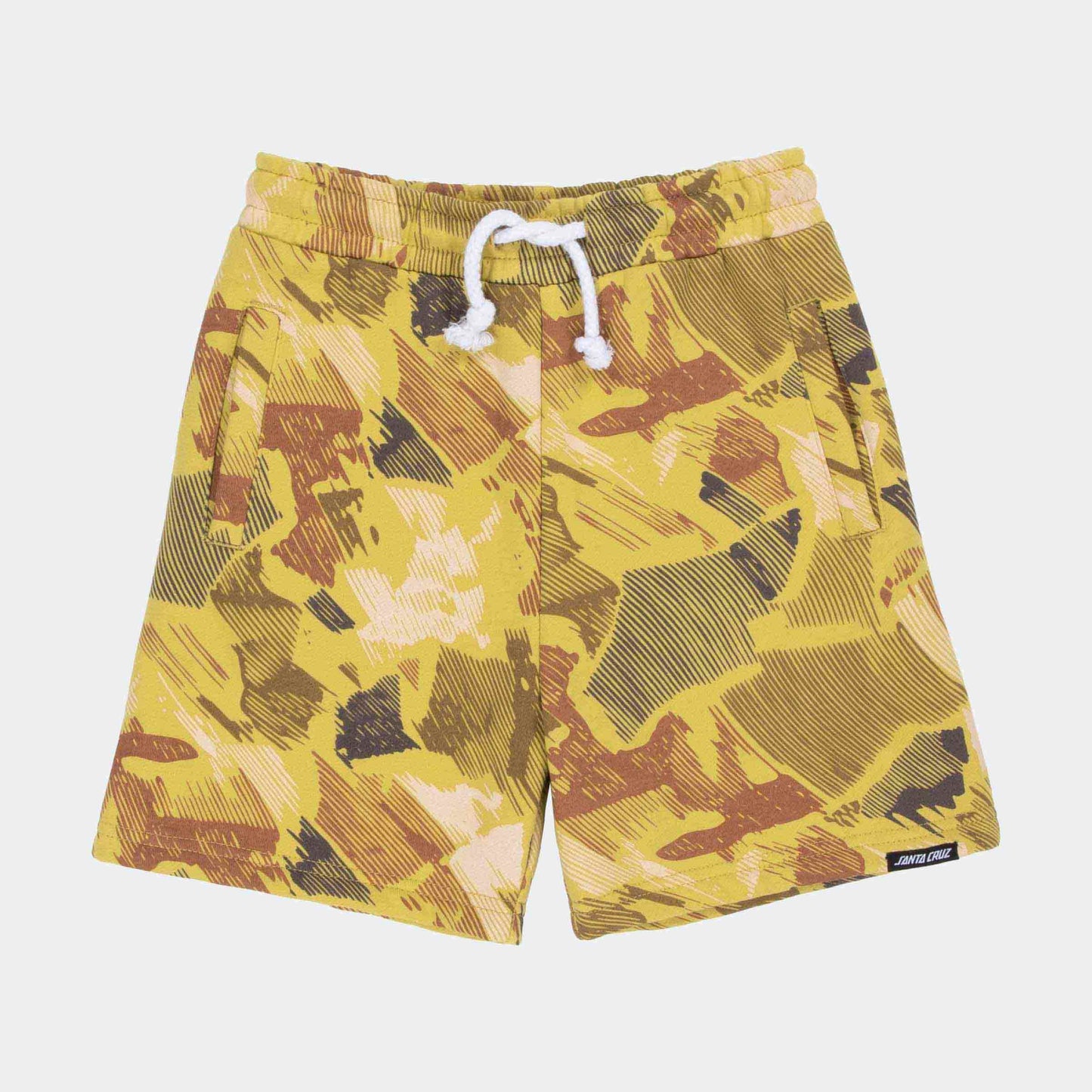 Santa Cruz Youth Strip Oval Shorts Faded Khaki Camo