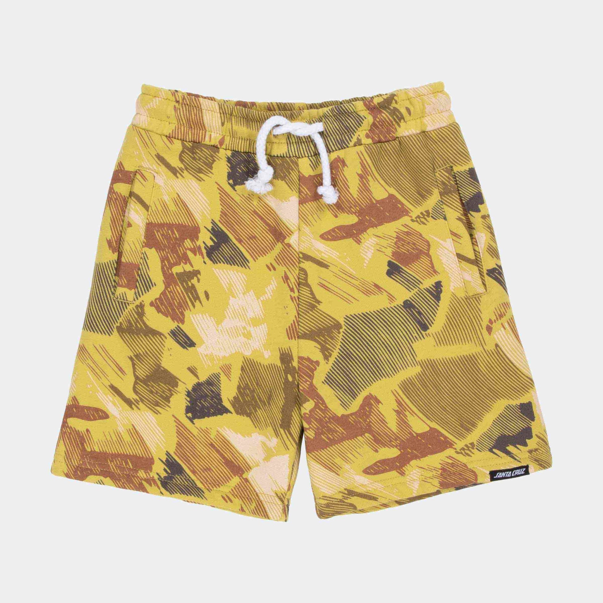 Santa Cruz Youth Strip Oval Shorts Faded Khaki Camo