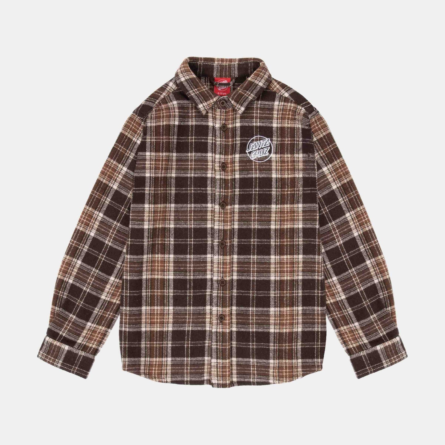 Santa Cruz | Youth Chopper Long Sleeve Shirt Brown Check